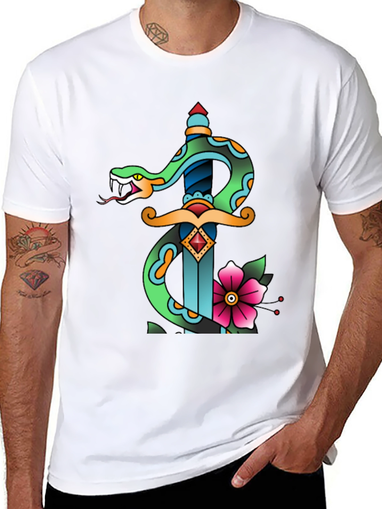 Snake & Dagger Graphic Tee - 8