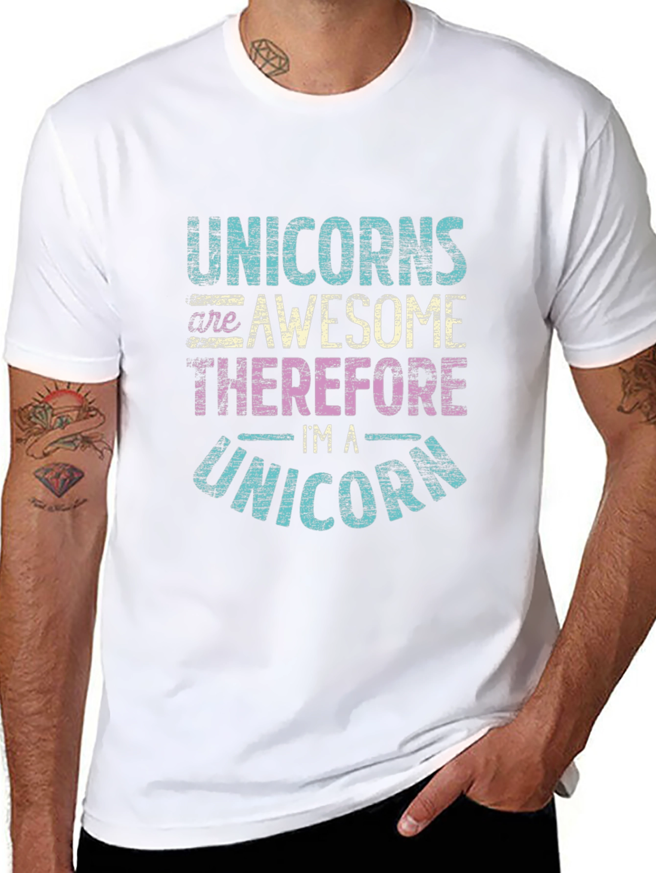 Black Unicorns Are Awesome T-Shirt view 8