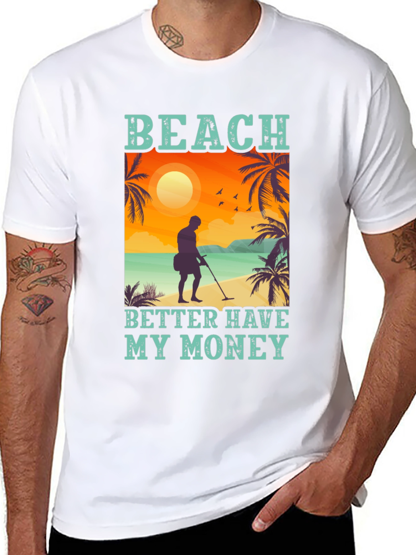 Black Beach Better Have My Money Graphic Tee view 8