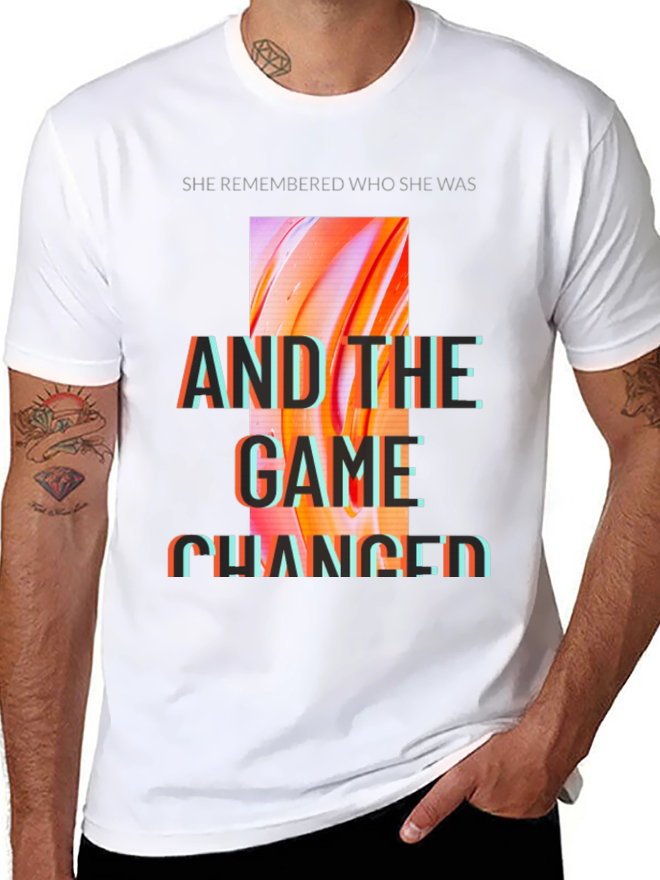 Black She Remembered T-Shirt - Motivational Graphic Tee view 8