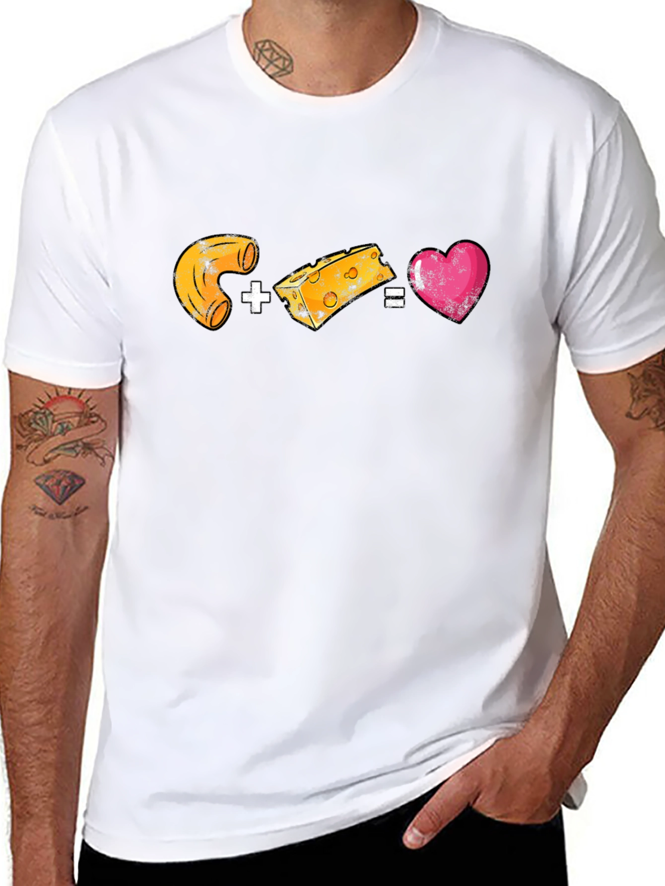 Black Mac & Cheese Heart Graphic Tee view 8