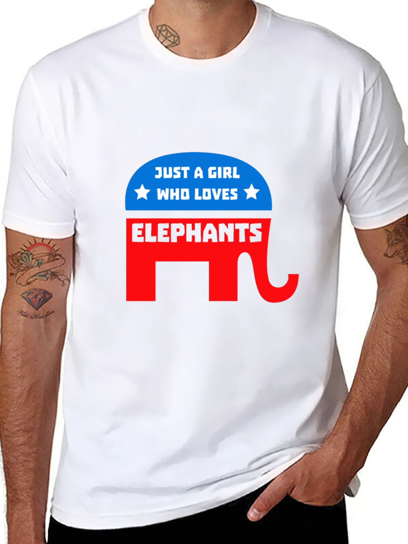Black Girl Loves Elephants T-Shirt view 8