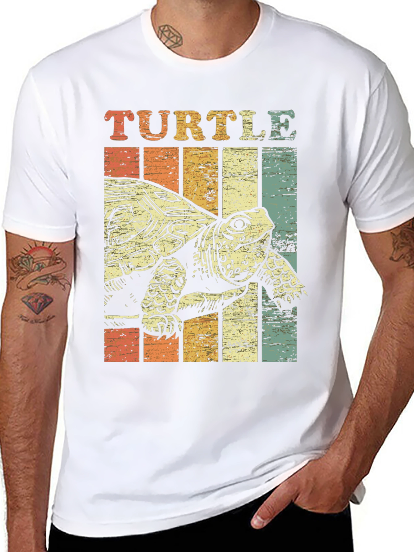Vintage Turtle Graphic Tee - Retro Style - 8
