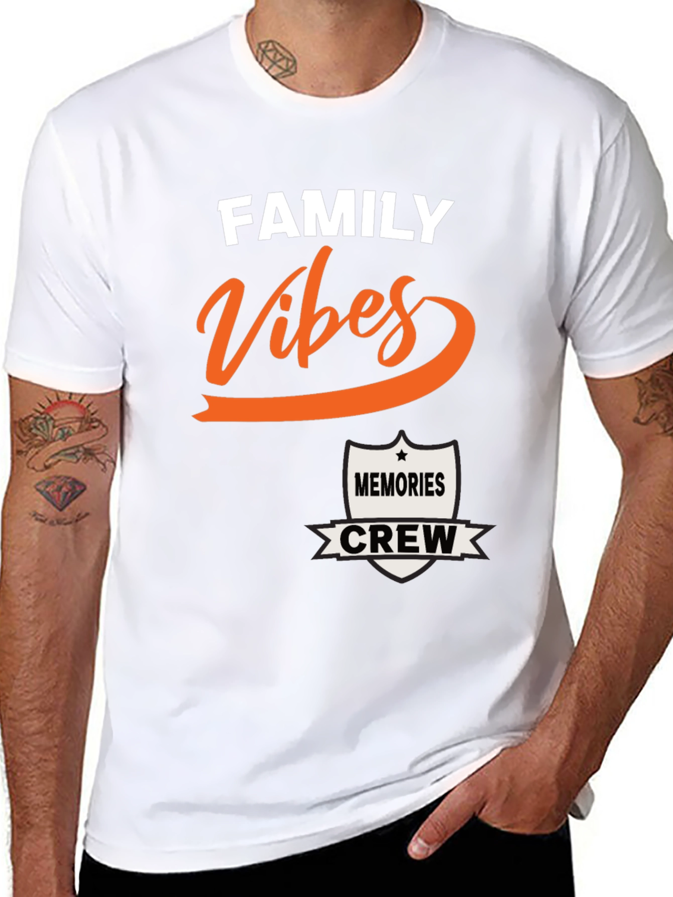 Black Family Vibes Memories Crew T-Shirt view 8
