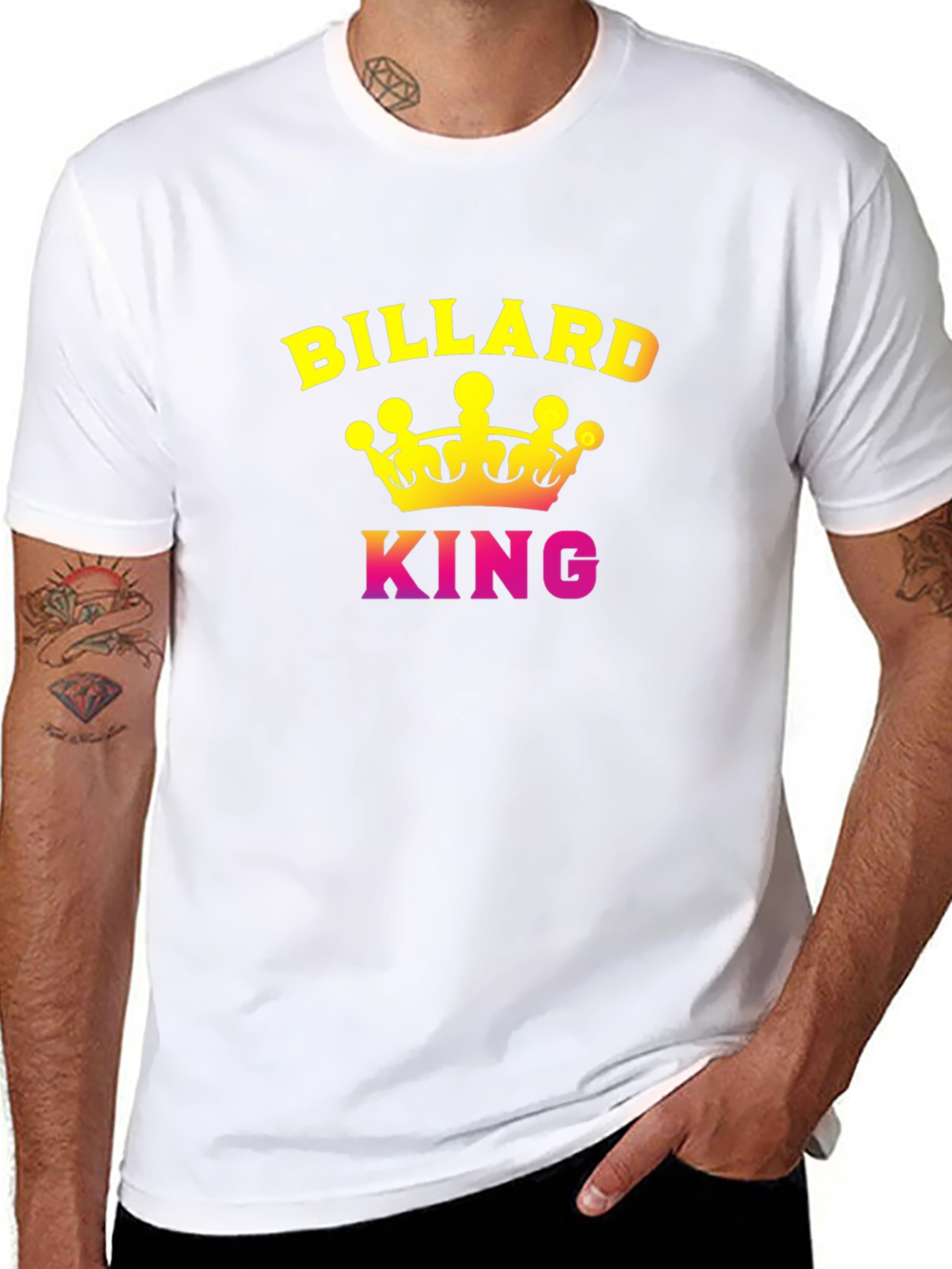 Black Billiard King Graphic T-Shirt - Pool Player Tee view 8