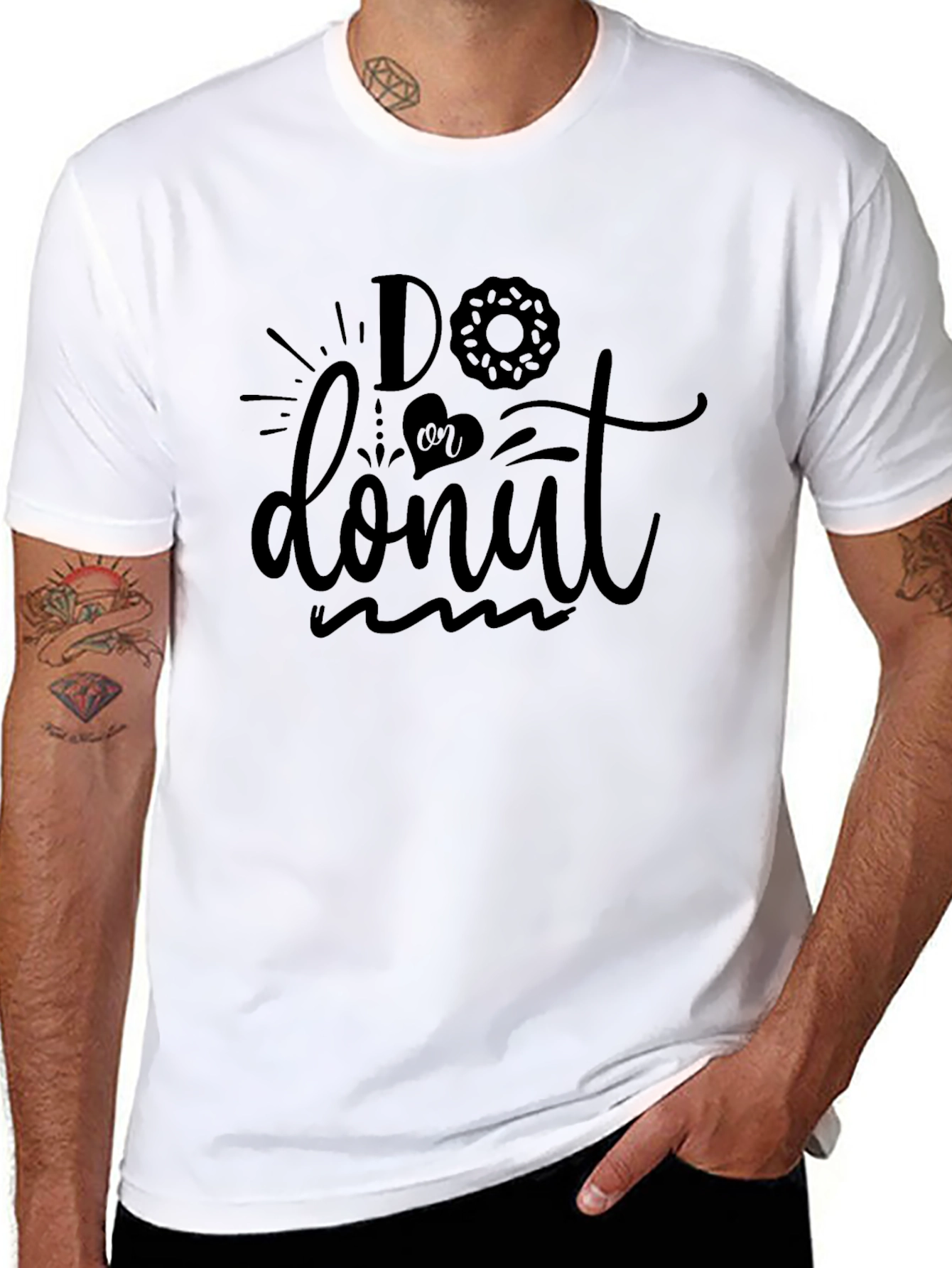 Black Do or Donut Graphic Tee - Casual Black T-Shirt view 8