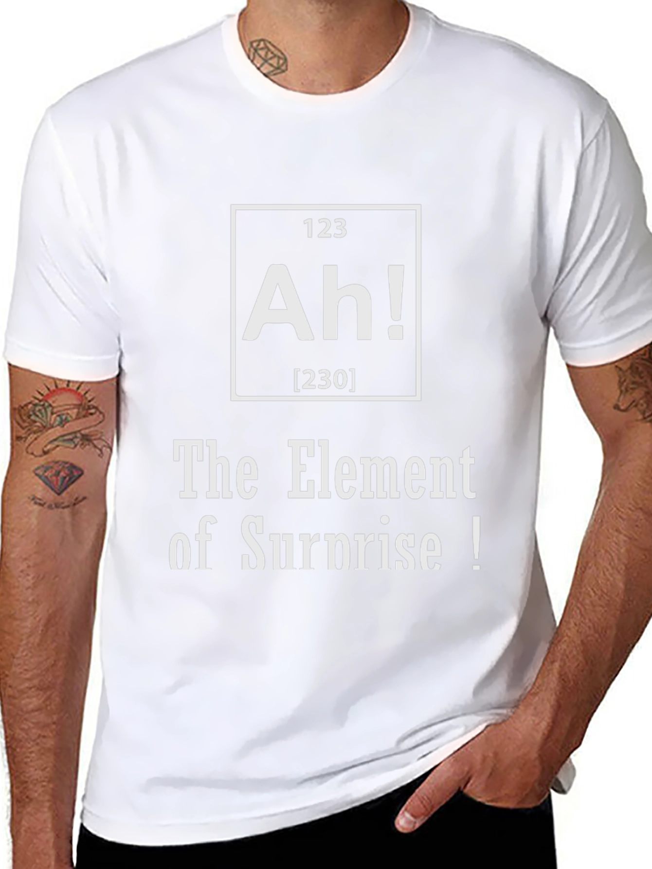 Black Element of Surprise T-Shirt: Ah! Funny Chemistry Tee view 8