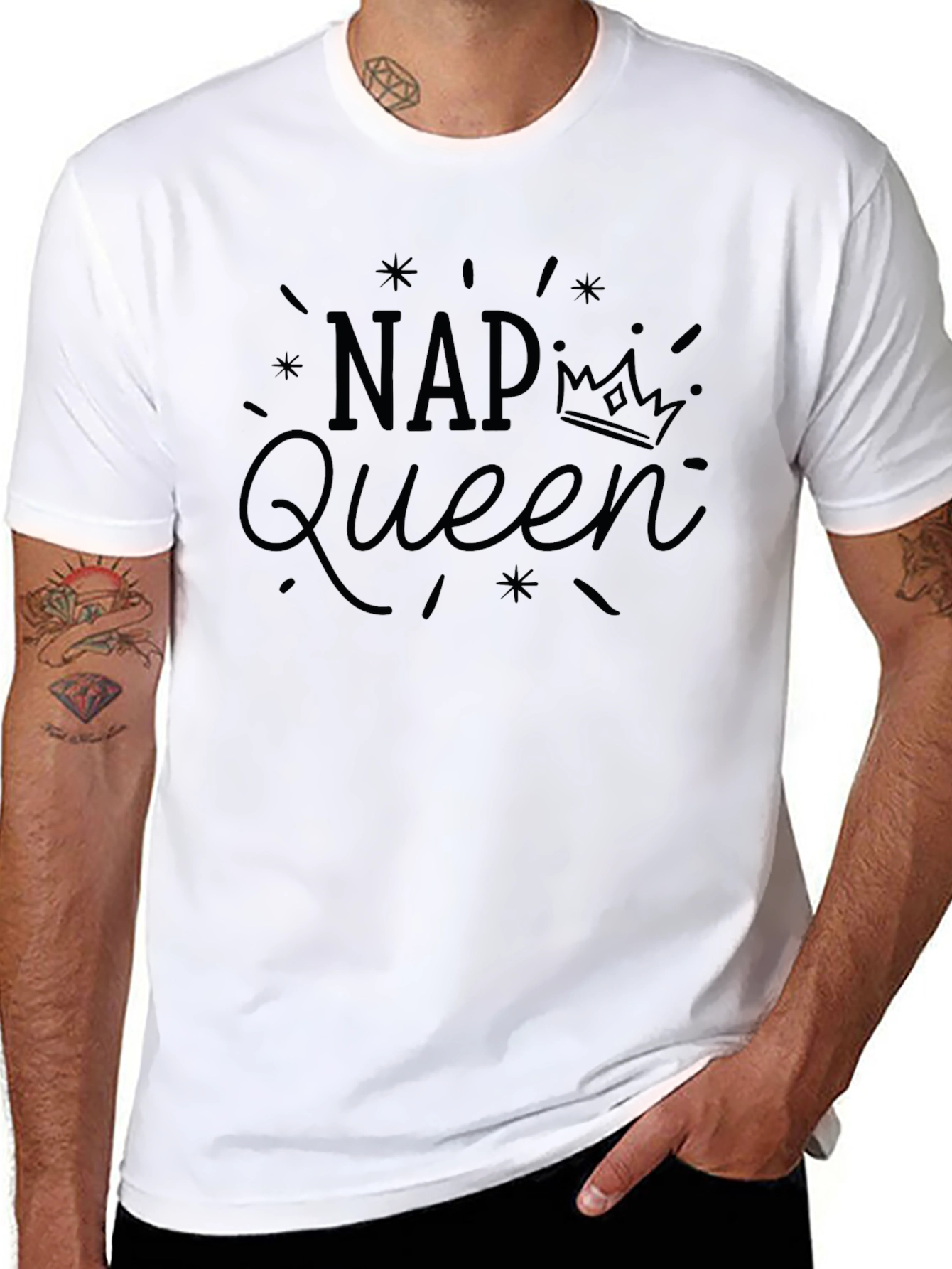 Black Nap Queen Graphic Tee - Relax in Style! view 8