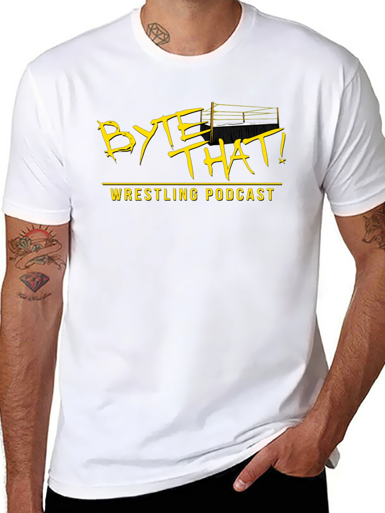 Black Byte That! Wrestling Podcast Black T-Shirt view 8