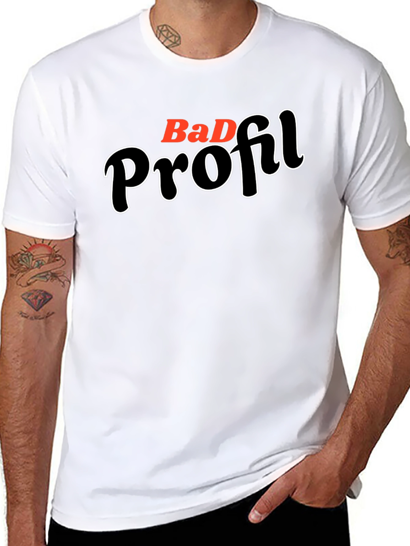 Black BaD Profi Black Graphic Tee view 8