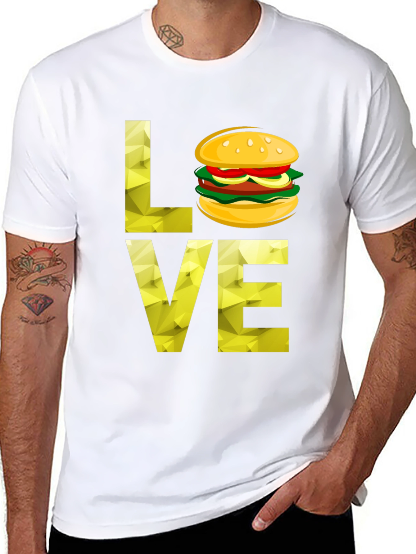 Love Burger T-Shirt - Unique Graphic Tee - 8