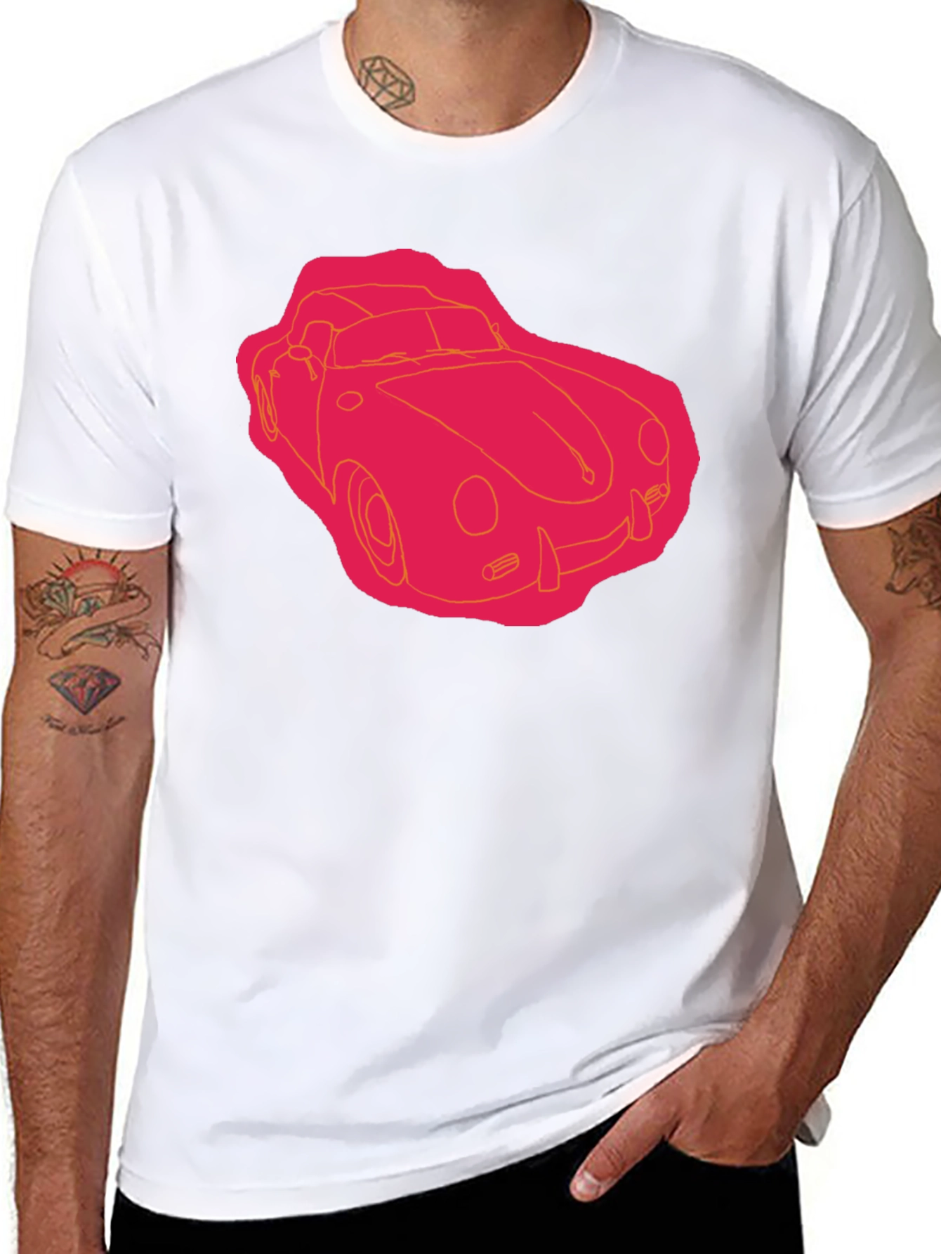 Black Retro Car Graphic Tee - Black view 8