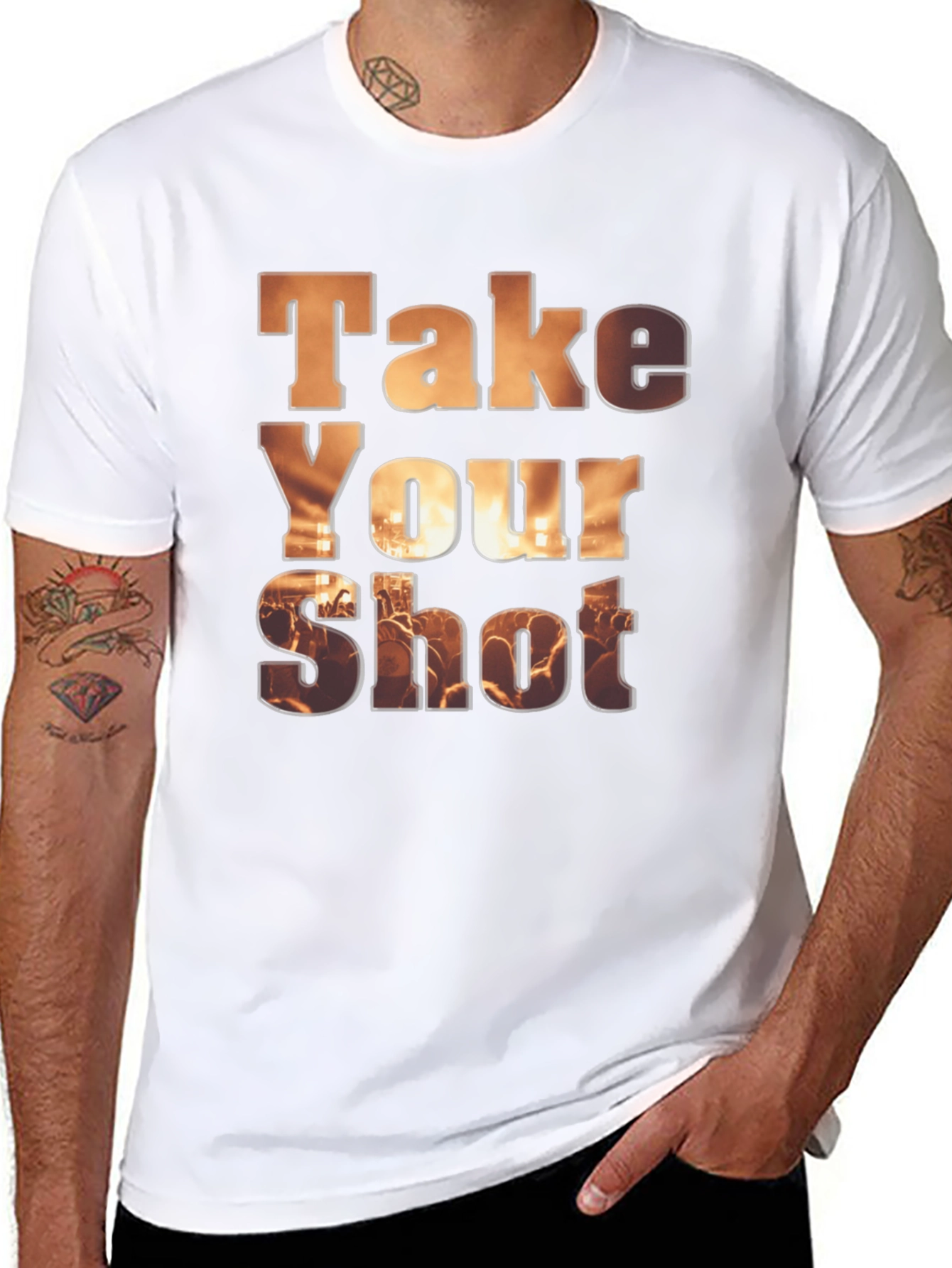 Black Take Your Shot Graphic T-Shirt view 8