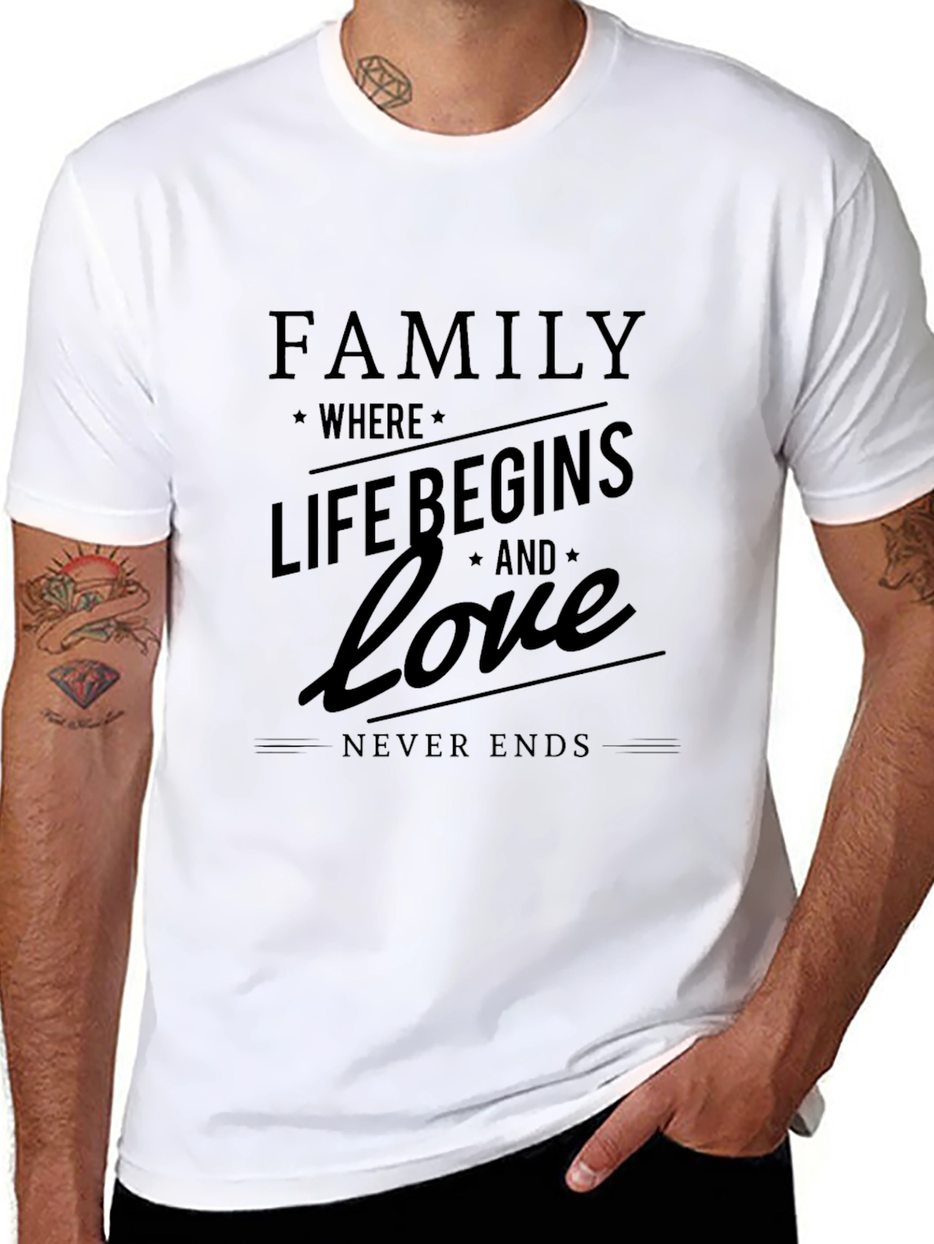 Black Family Where Life Begins T-Shirt view 8
