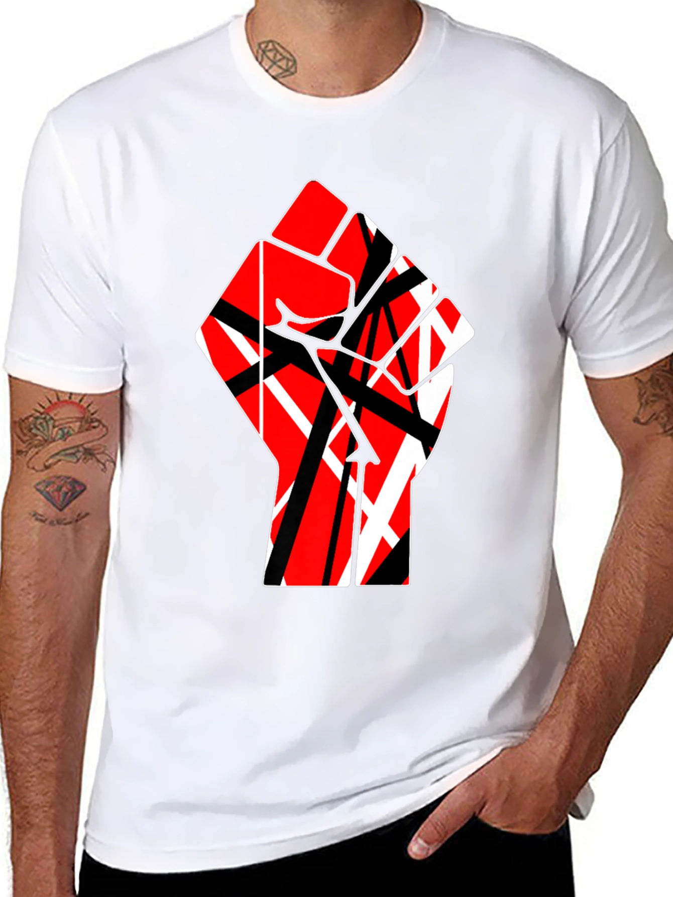 Black Fist Graphic Black T-Shirt view 8