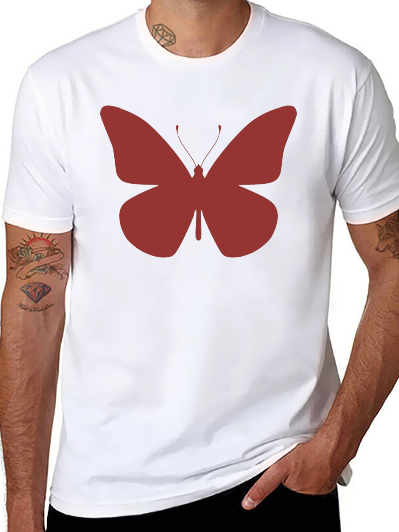 Black Butterfly Graphic Tee - Casual Comfort view 8