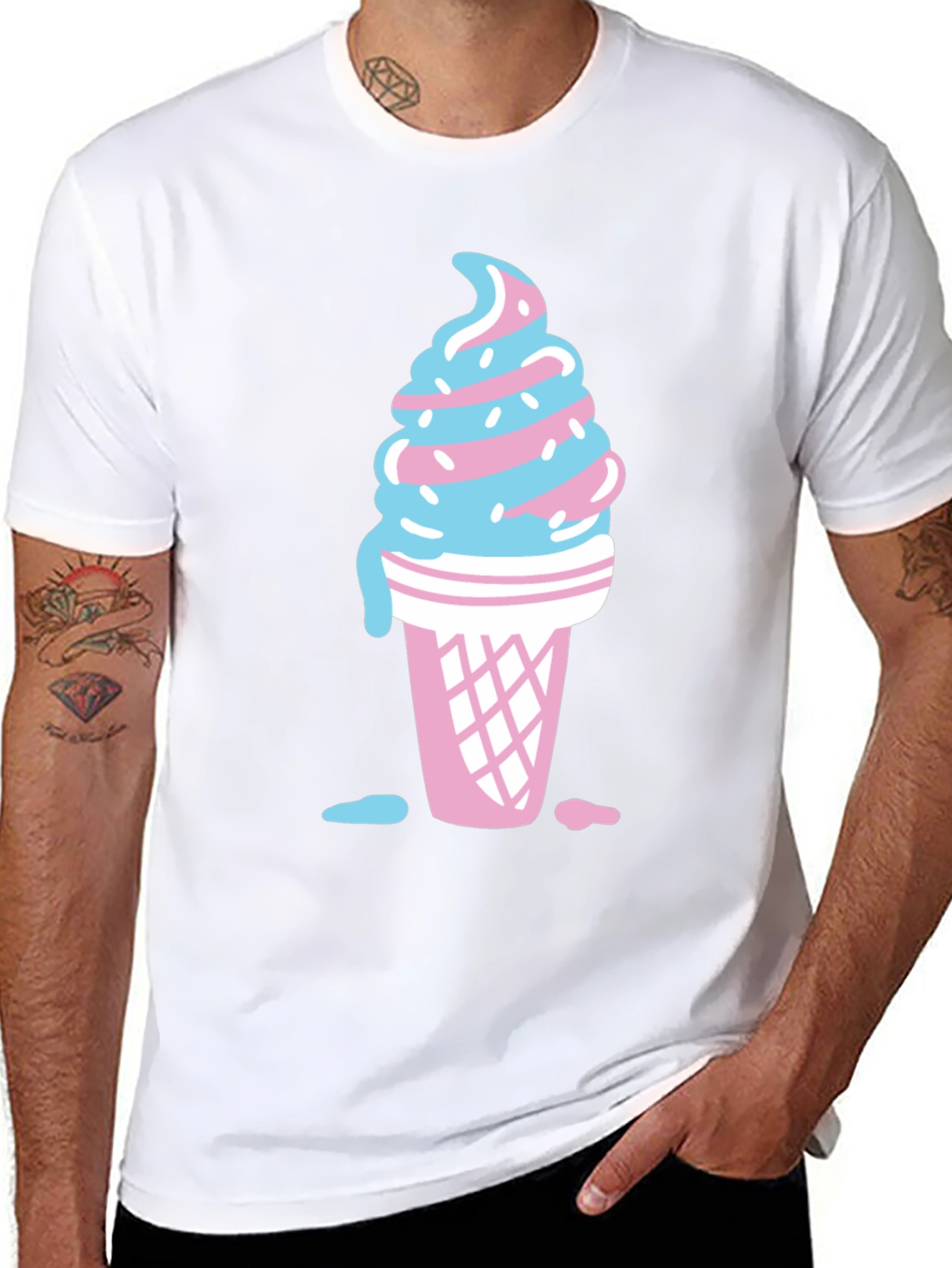 Black Ice Cream Cone T-Shirt view 8