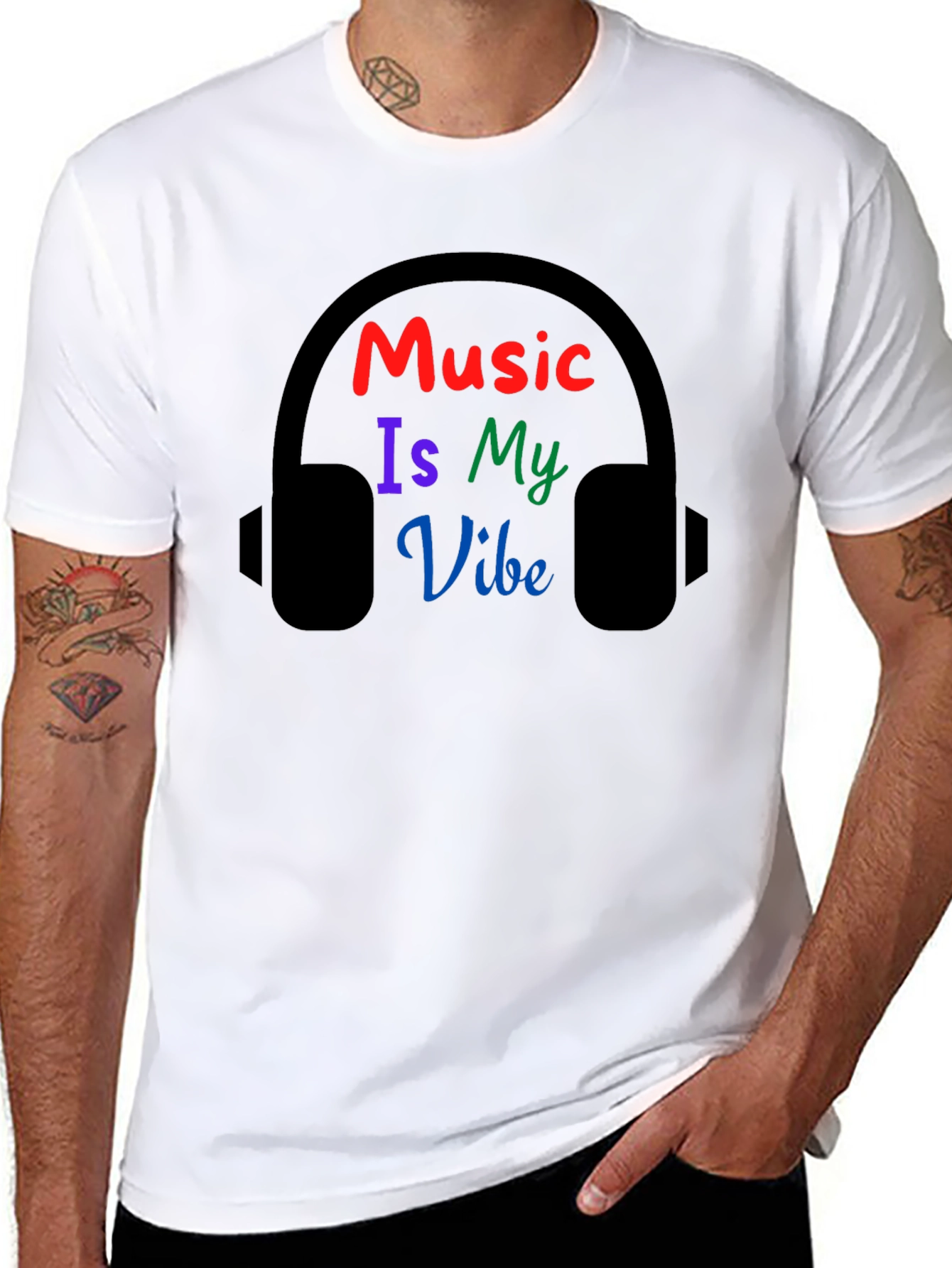 Black Music Is My Vibe Graphic Tee view 8