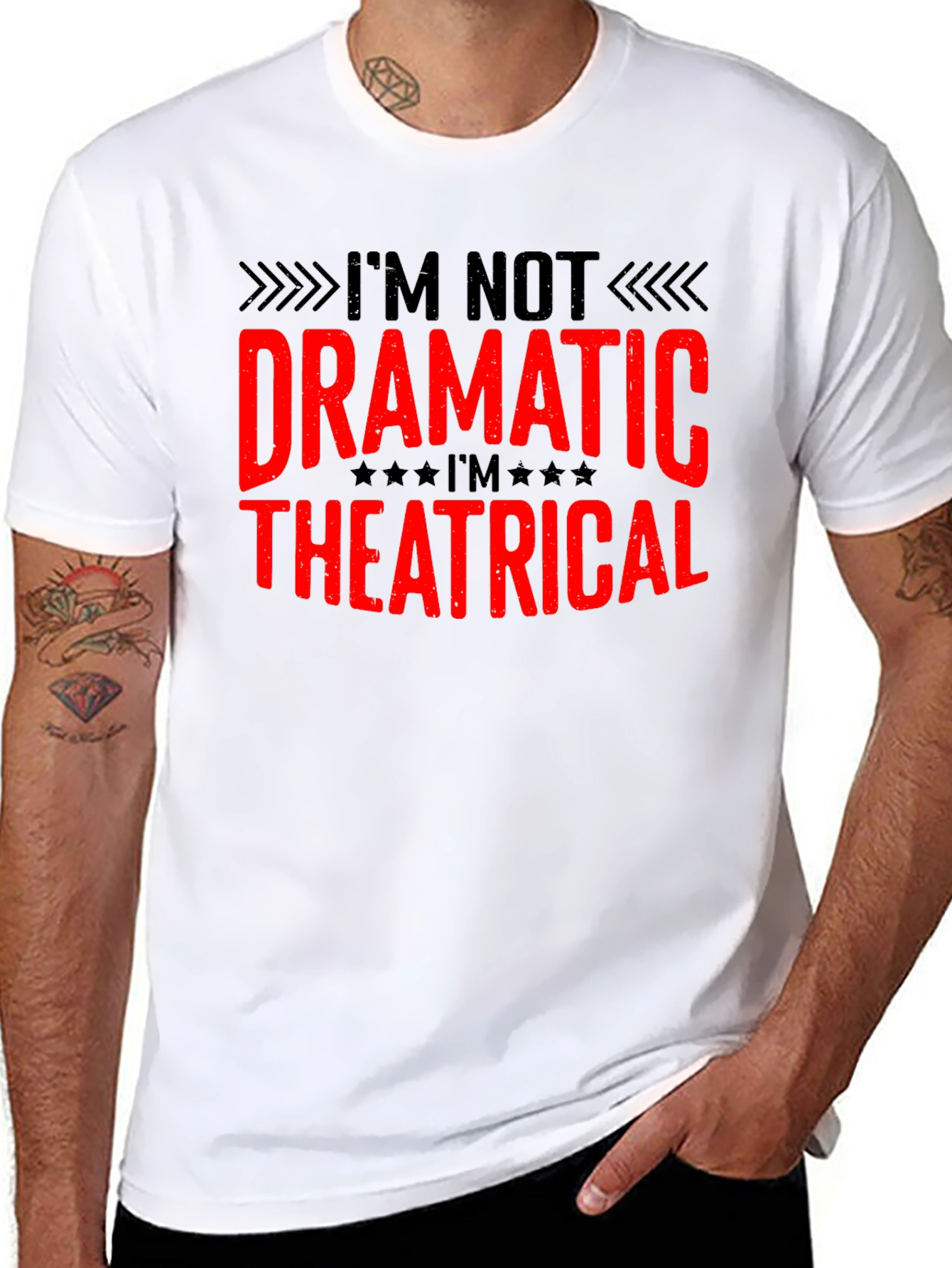 Black Dramatic Theatrical Funny Novelty T-Shirt view 8