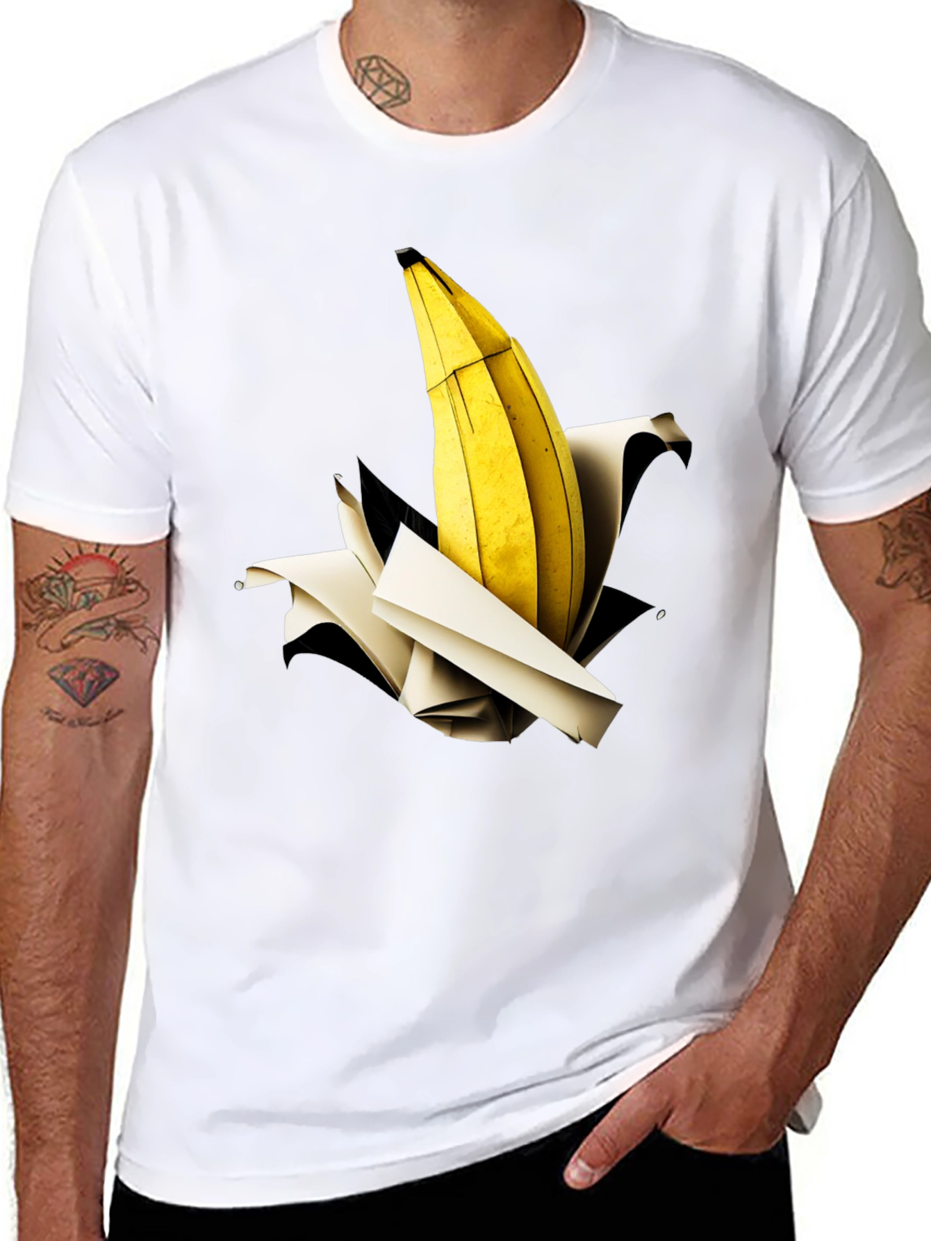 Black Banana Explosion Graphic Tee - Unique Print view 8