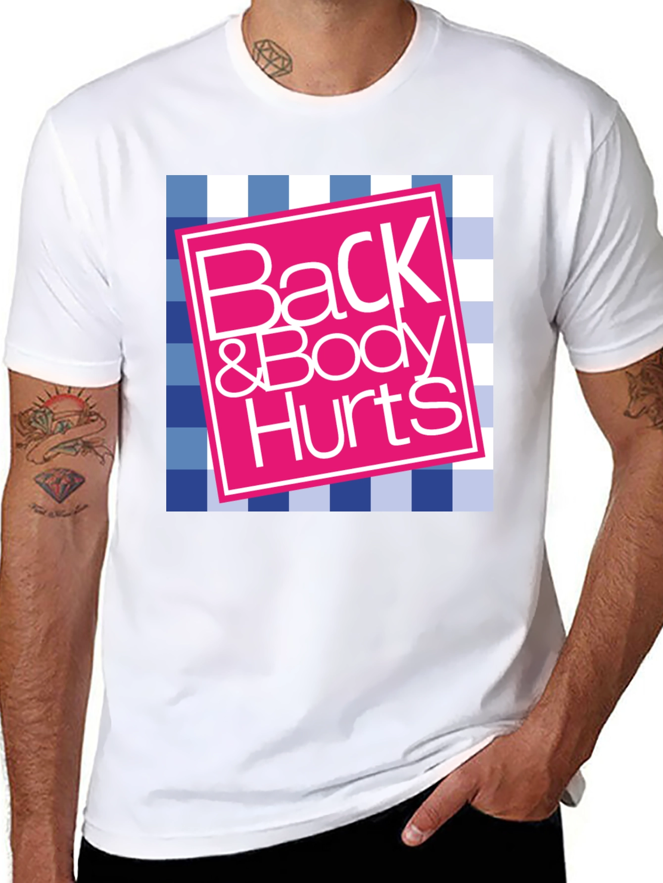 Black Back & Body Hurts Graphic Tee view 8
