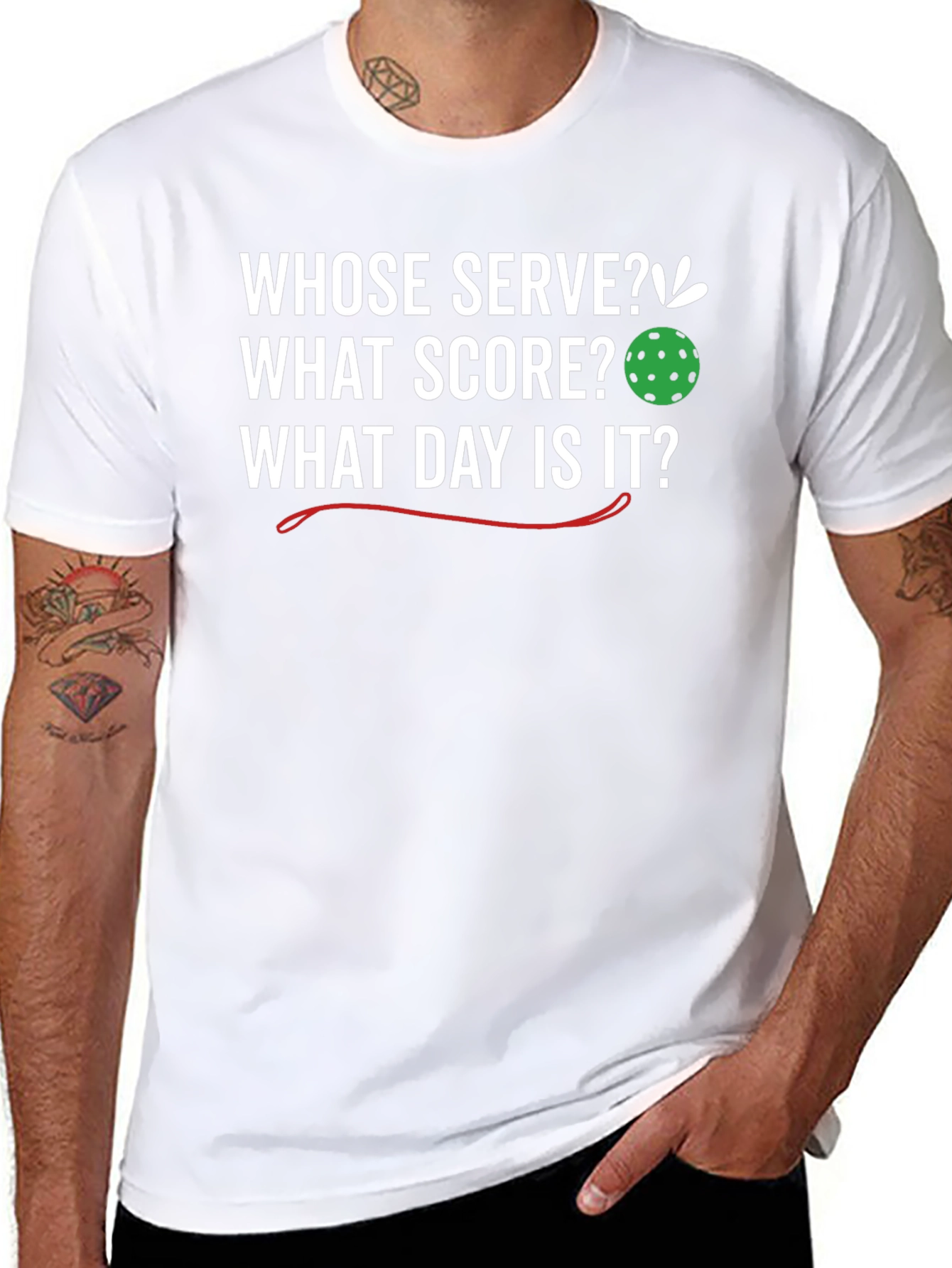 Black Funny Pickleball T-Shirt: Whose Serve? What Score? view 8