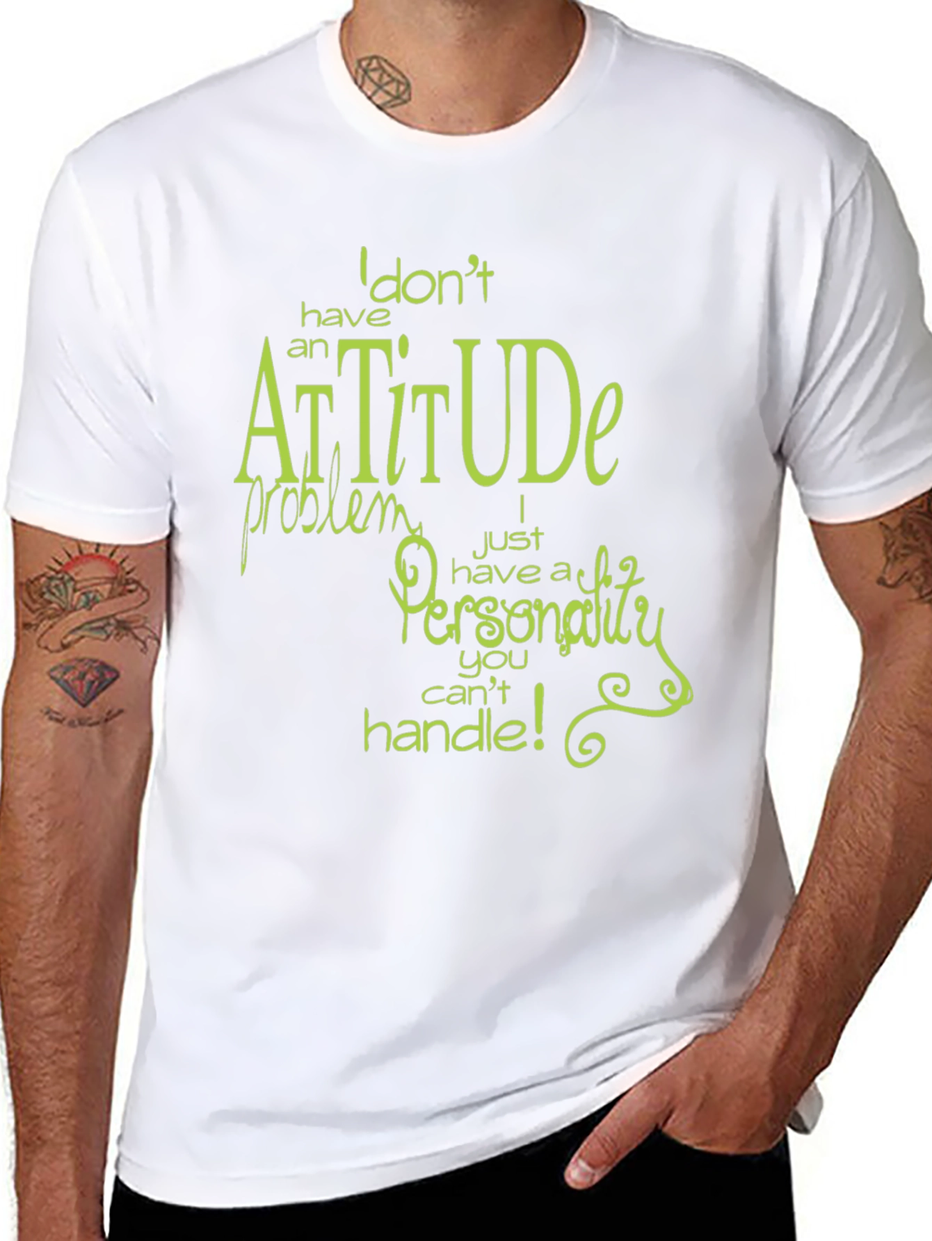 Black Sarcastic Attitude Funny Graphic Tee view 8