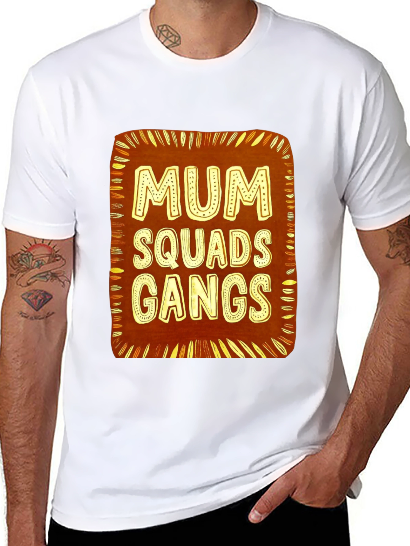 Black Mum Squads Gangs Graphic Tee - Unisex view 8