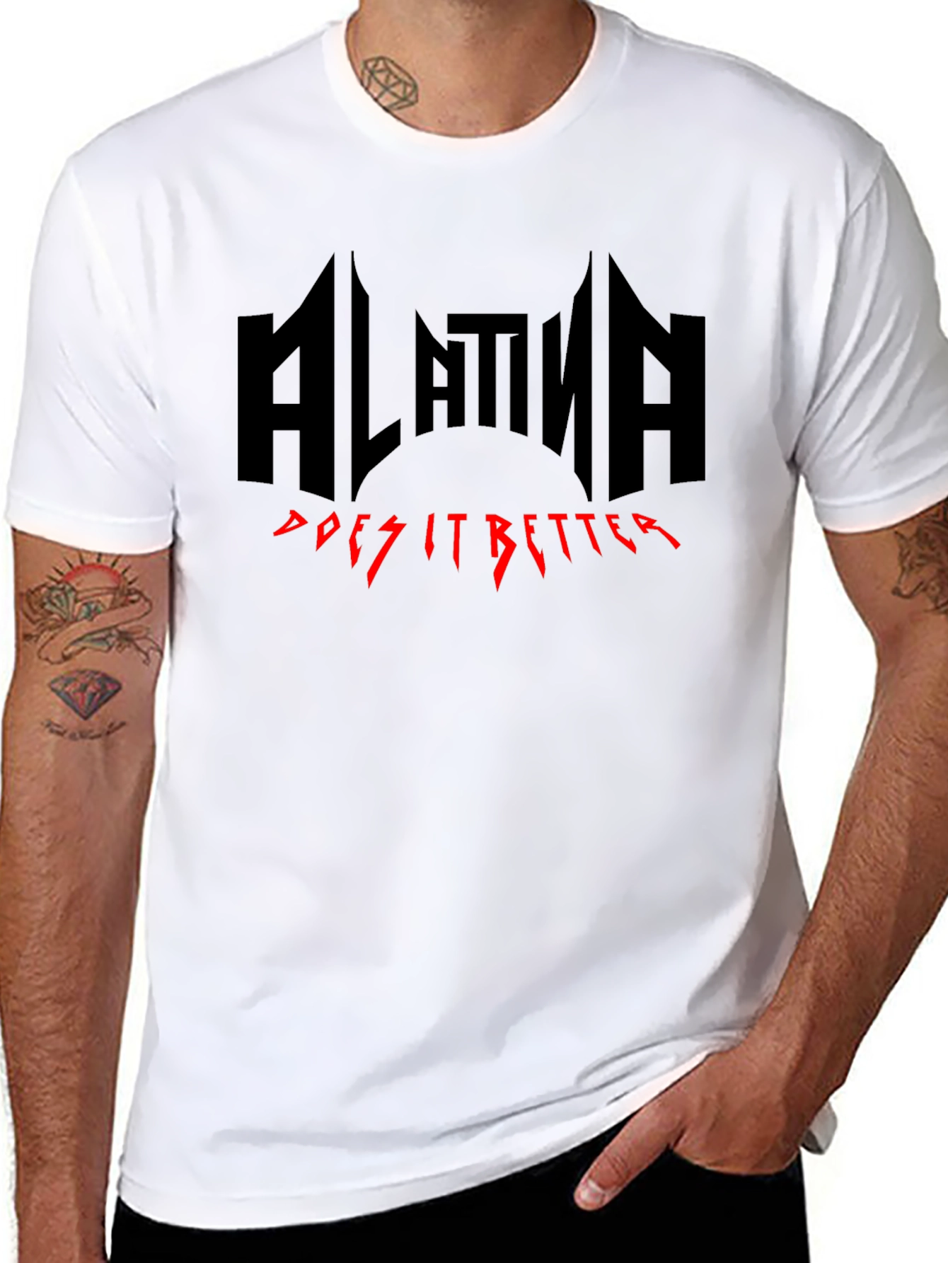 Black Alatina Does It Better Black Graphic Tee view 8