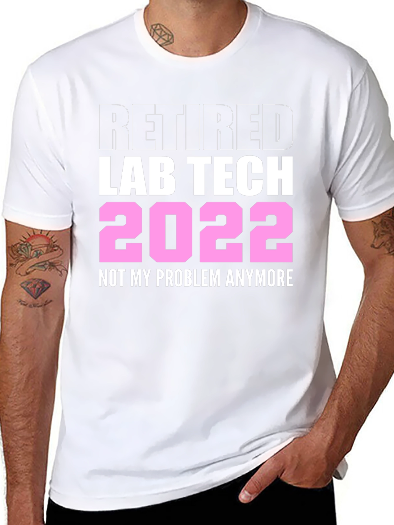 Black Retired Lab Tech 2022 T-Shirt view 8