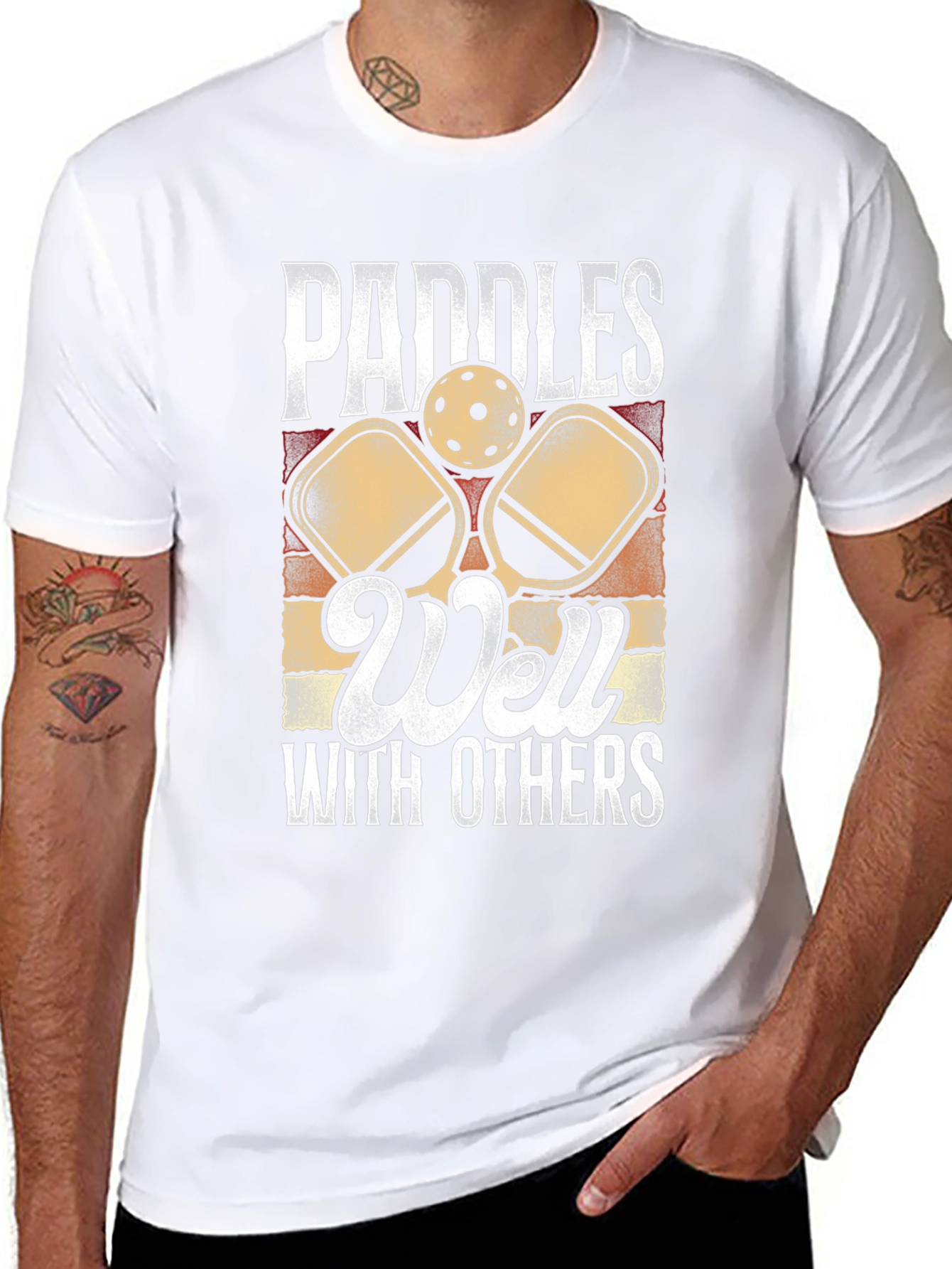 Black Paddles Well With Others T-Shirt view 8