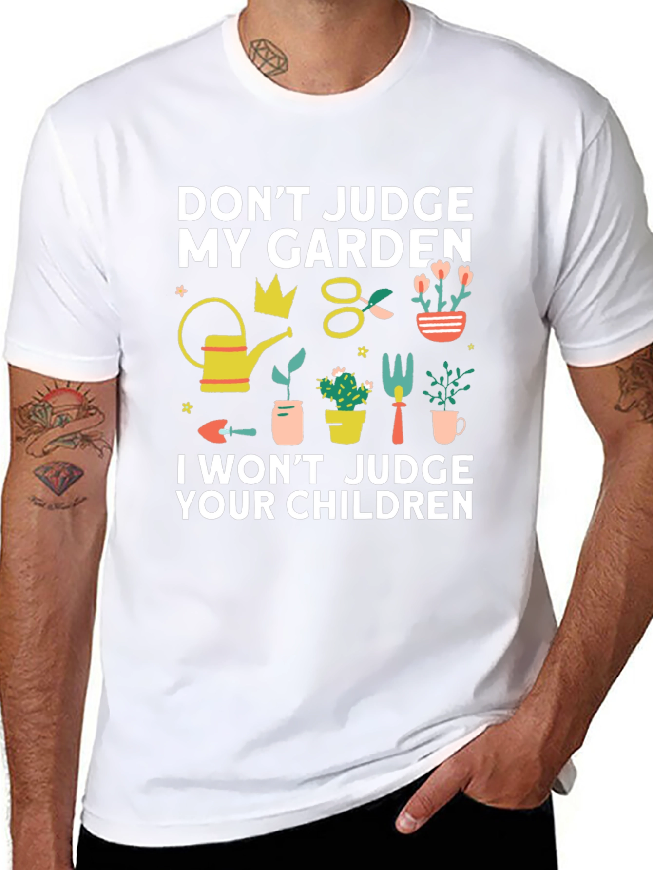 Black Don't Judge My Garden T-Shirt view 8