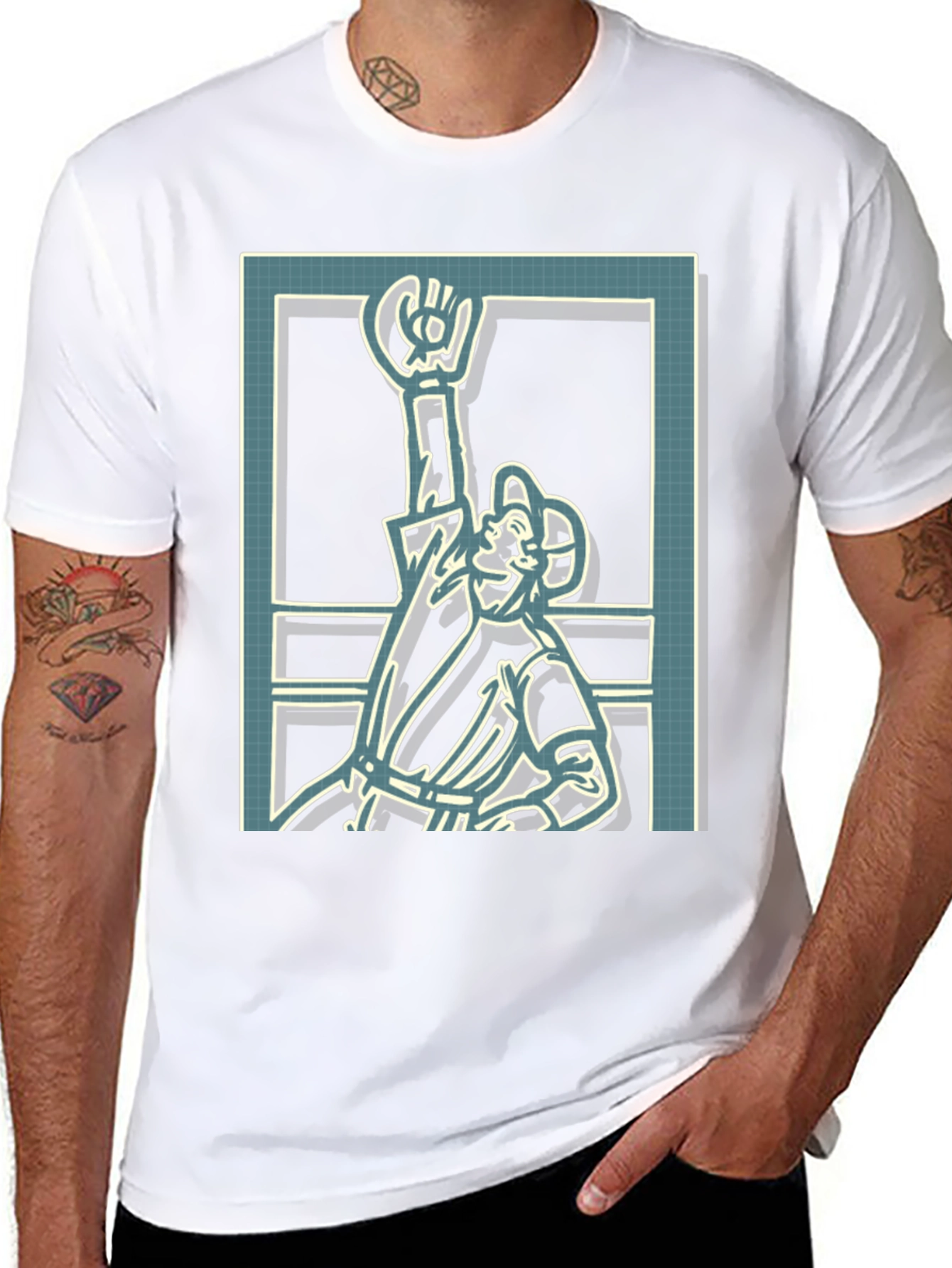 Black Retro Graphic Tee - Framed Baseball Player view 8