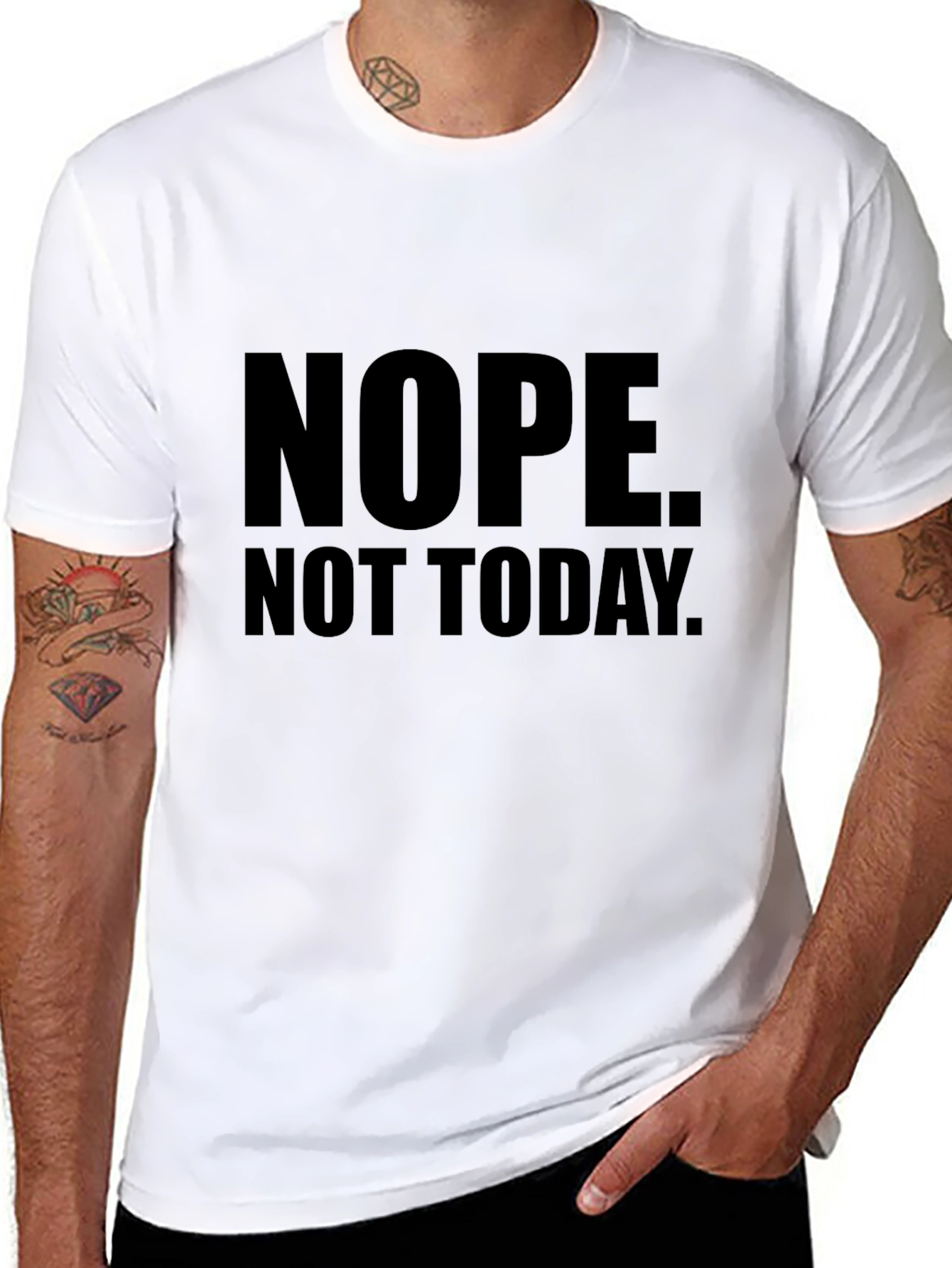 Black Nope. Not Today. Graphic T-Shirt - Men's view 8