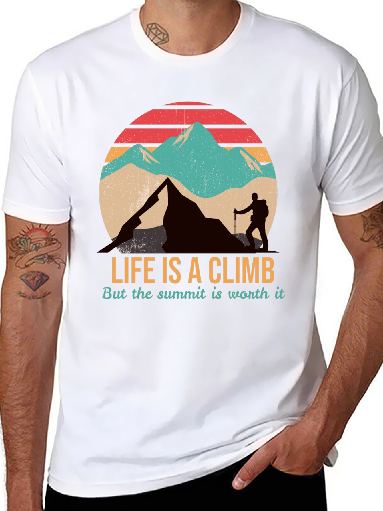 Black Life is a Climb T-Shirt view 8