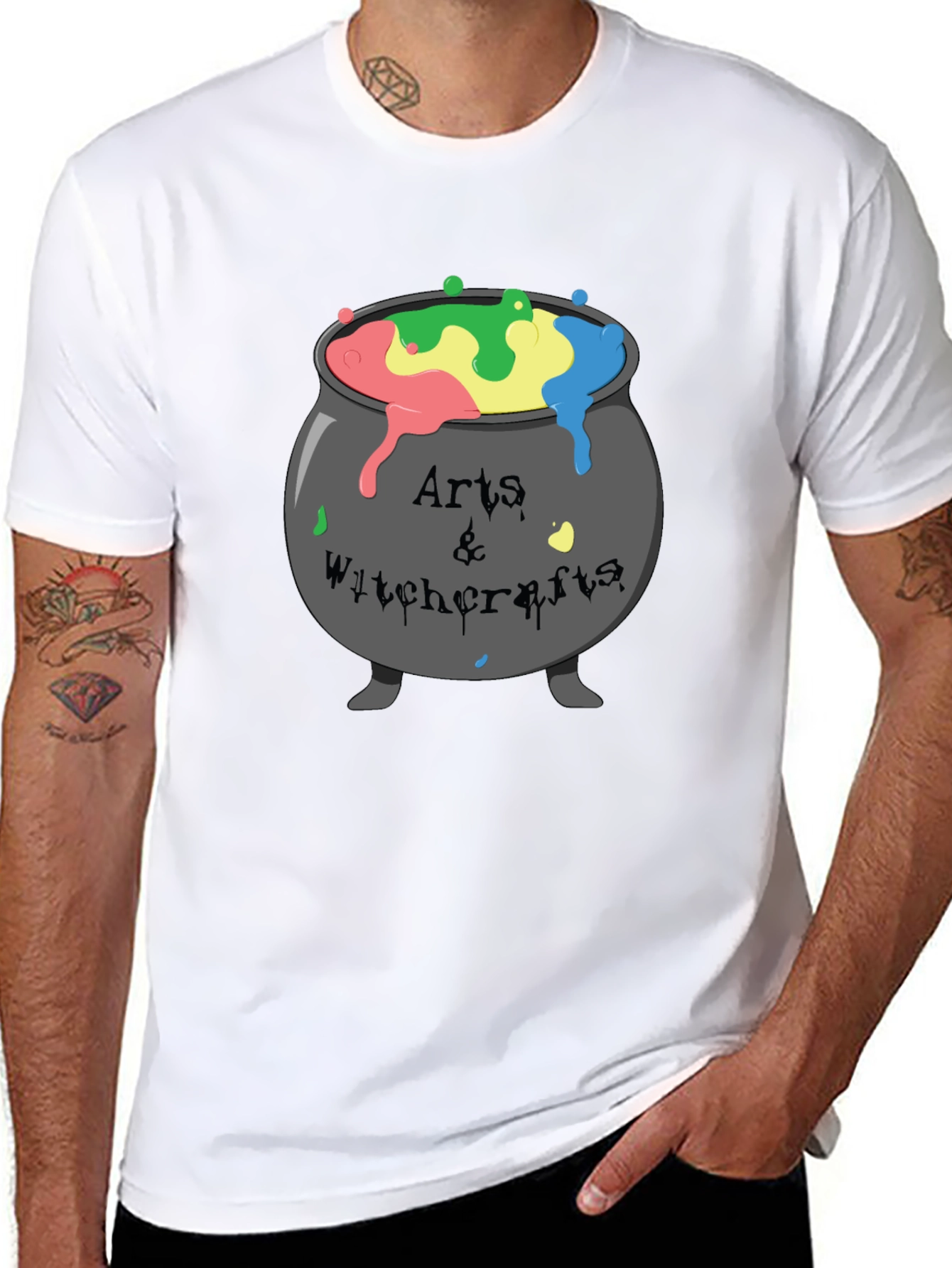 Black Arts and Witchcrafts Cauldron T-Shirt view 8