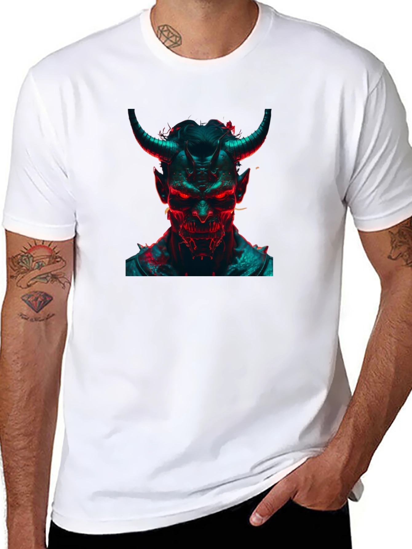 Black Demon Graphic T-Shirt - Bold & Edgy Design view 8