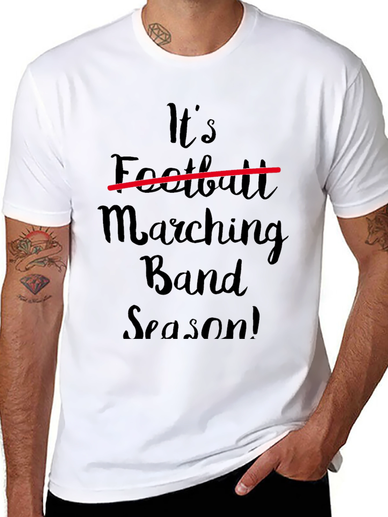Black Marching Band Season T-Shirt - Black view 8