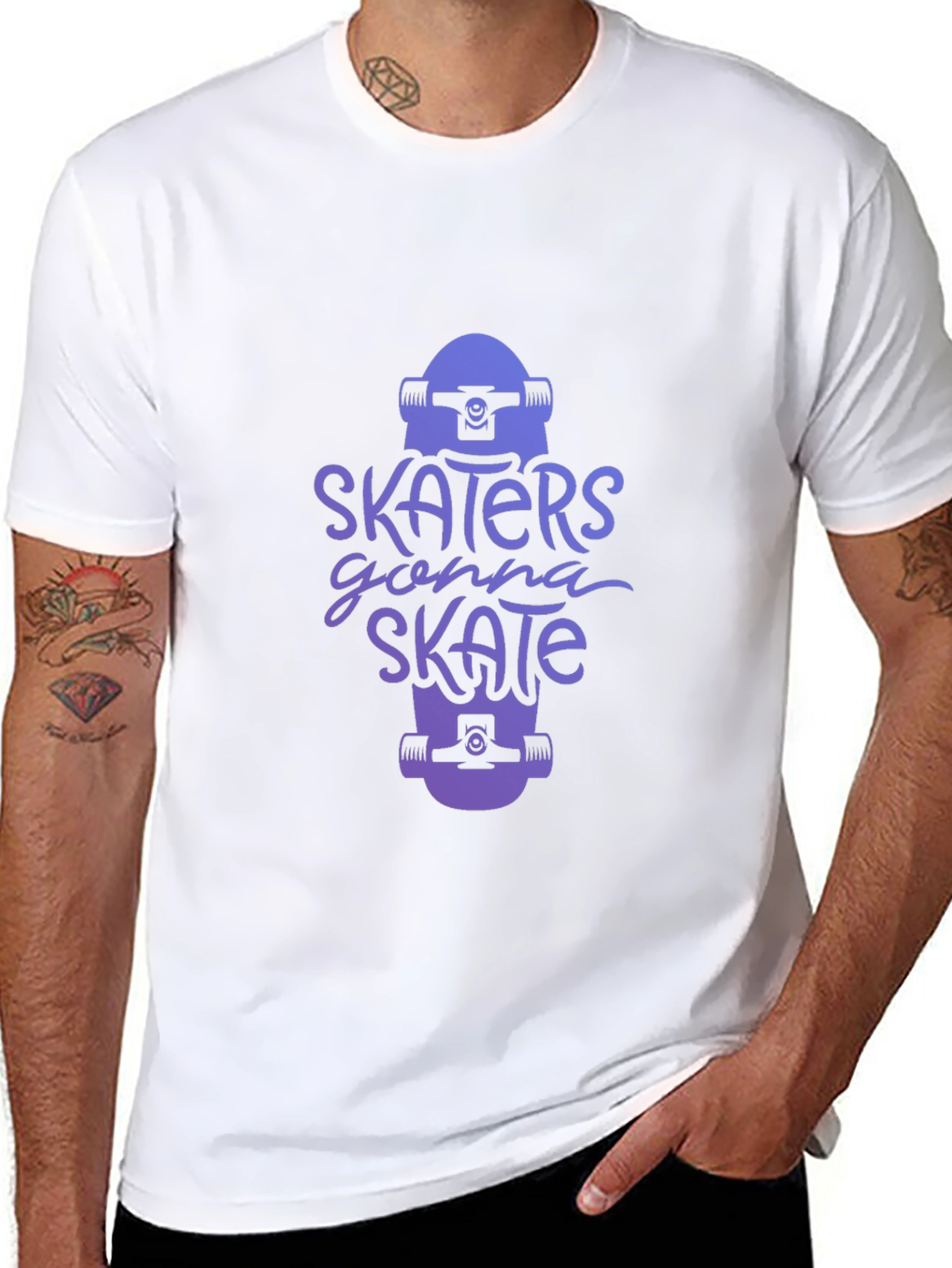 Black Skater Style Graphic Tee - Gonna Skate view 8
