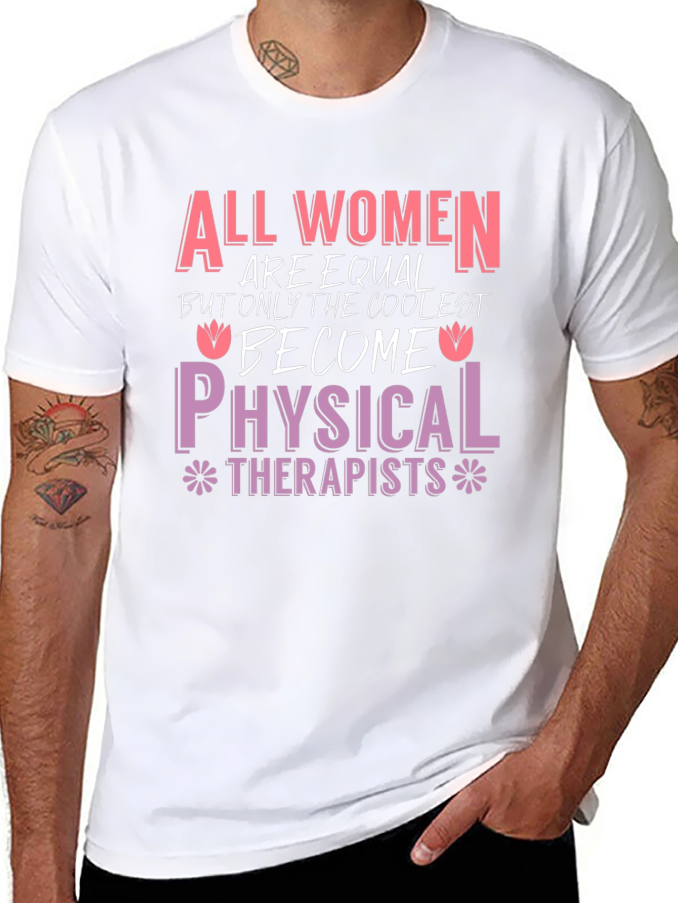 Black All Women Physical Therapists T-Shirt view 8