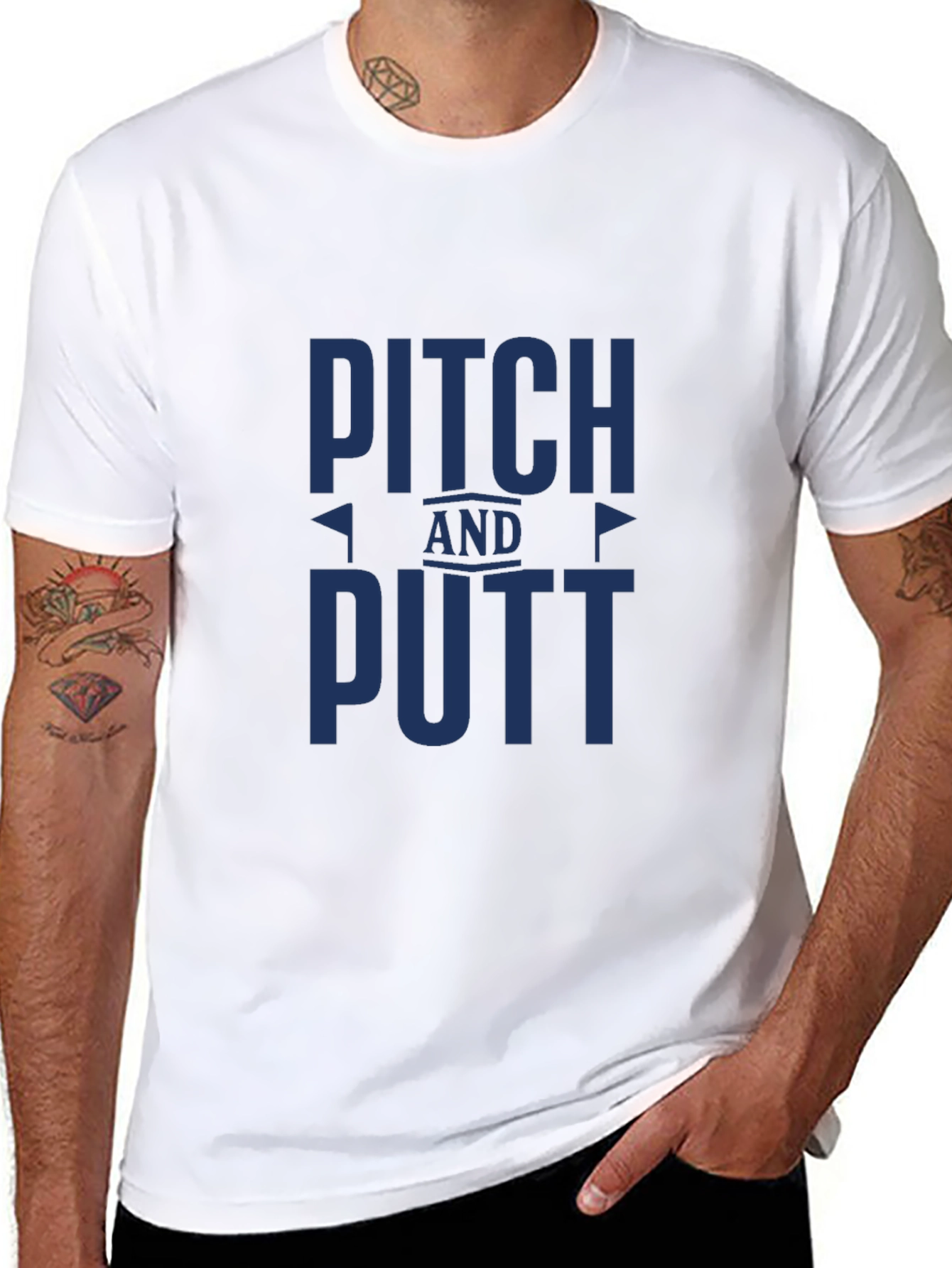 Black Pitch and Putt Golf T-Shirt view 8