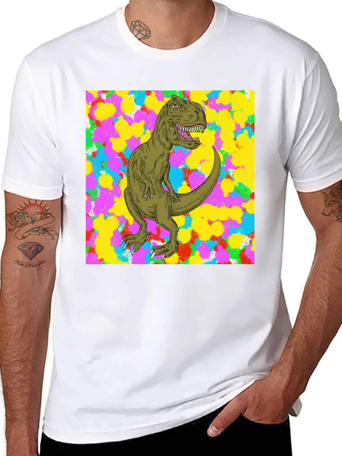 Black Dinosaur Graphic Tee - Bold Style view 8