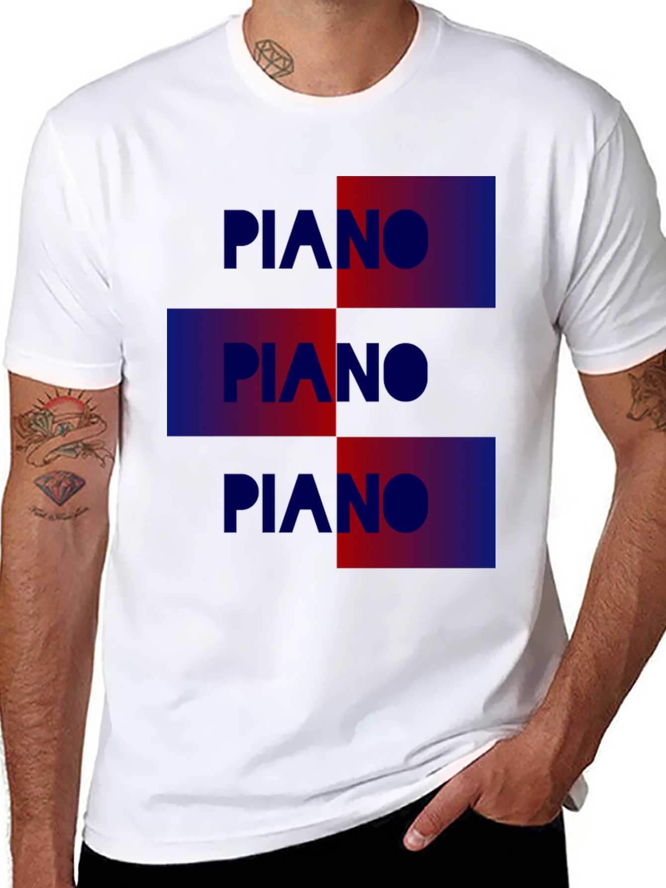 Black Piano Graphic Tee - Cool Music Lover T-Shirt view 8