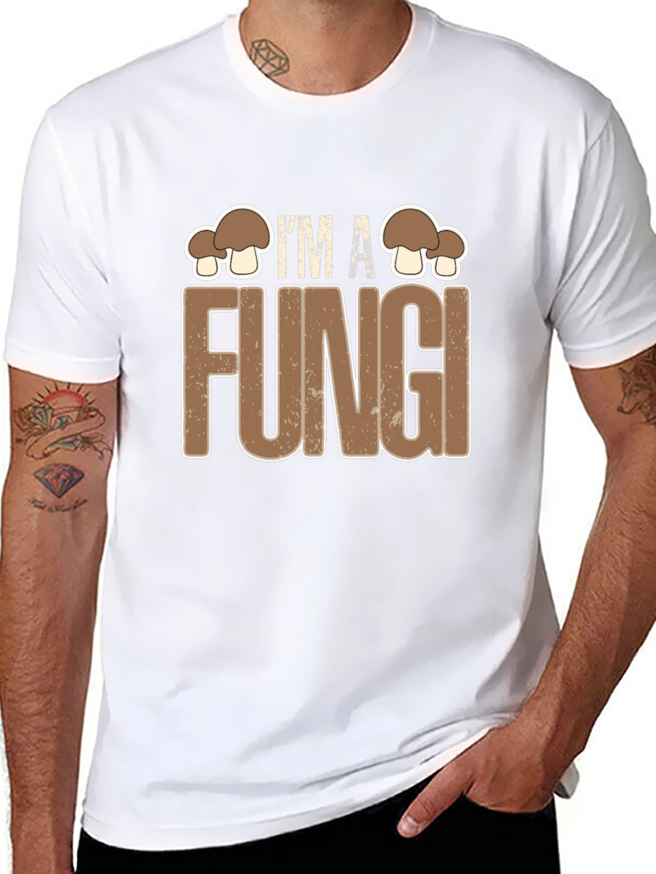 Black I'm A Fungi Funny Graphic Tee view 8