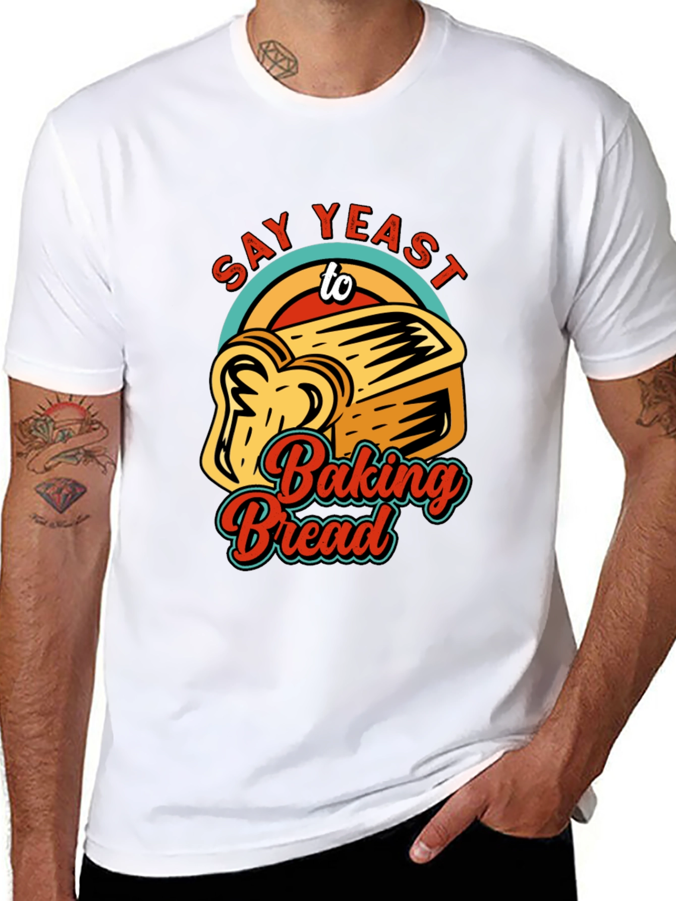 Black Say Yeast To Baking Bread T-Shirt view 8
