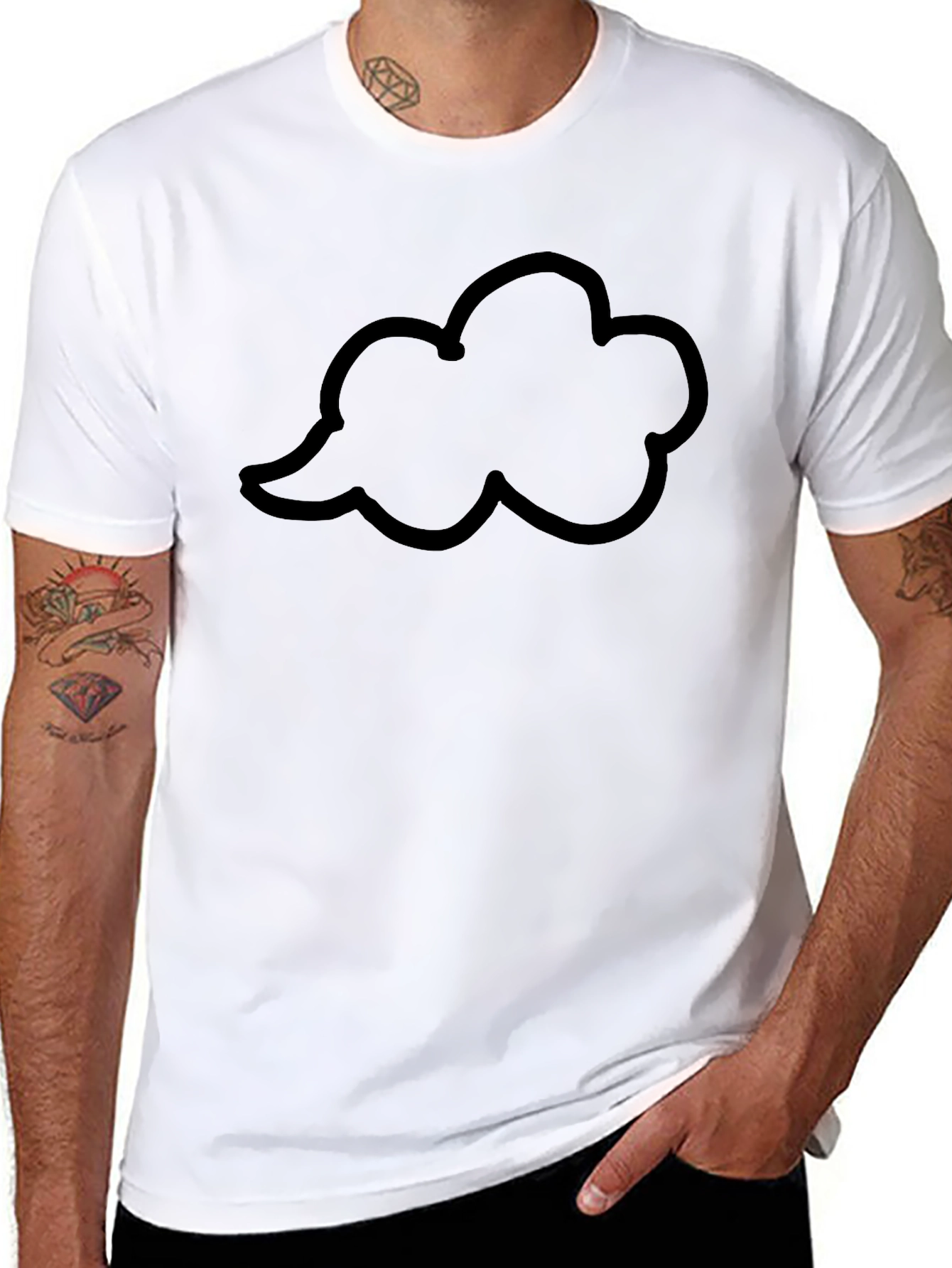 Black Black Cloud T-Shirt - Soft Cotton Blend view 8