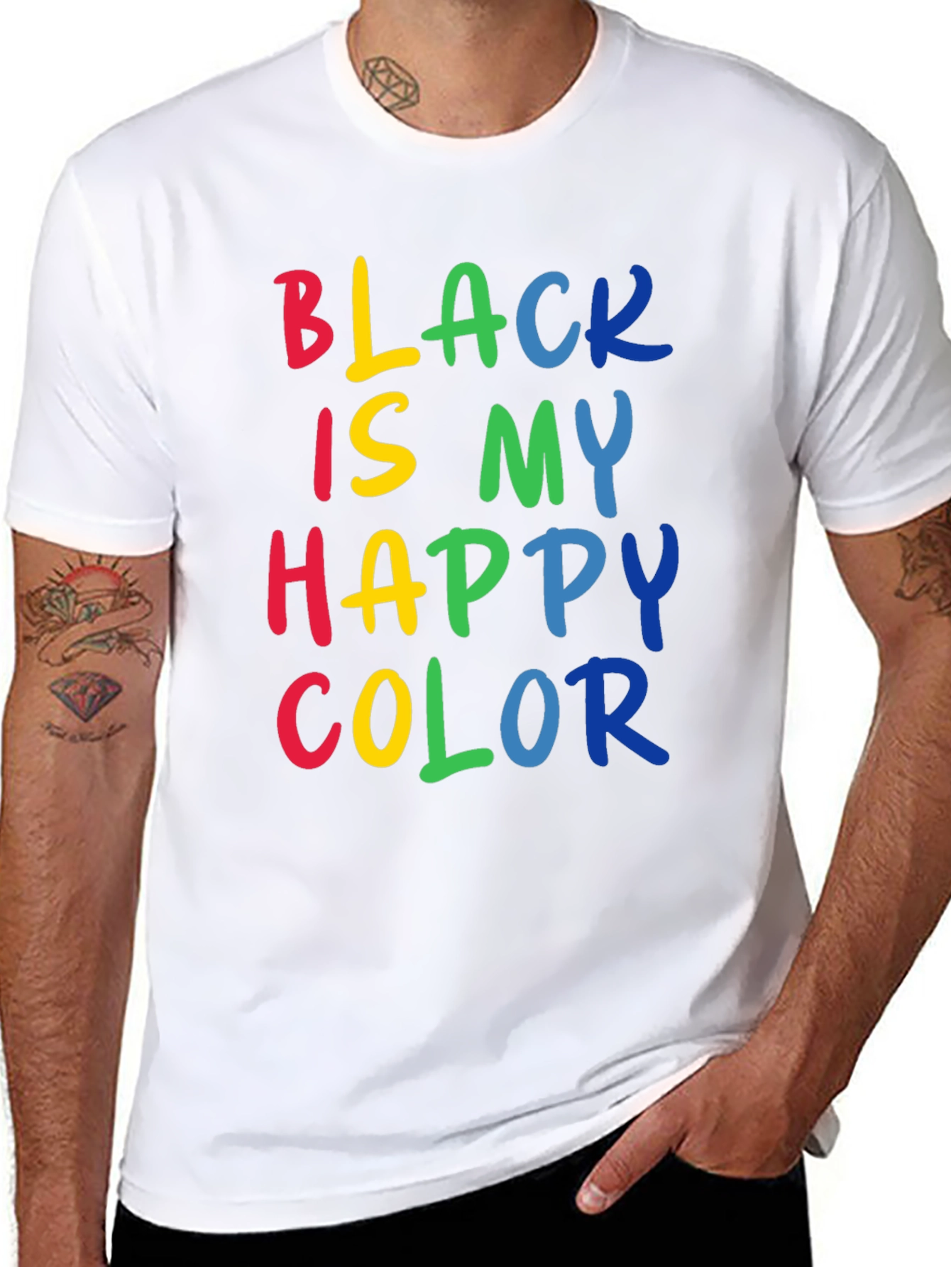 Black Black is My Happy Color Tee view 8