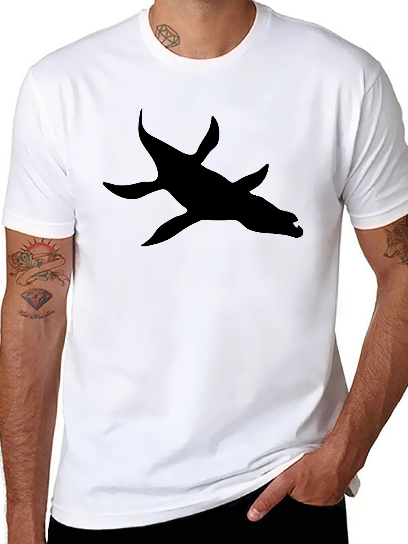 Black Black Plesiosaur Graphic Tee - Sea Monster Shirt view 8