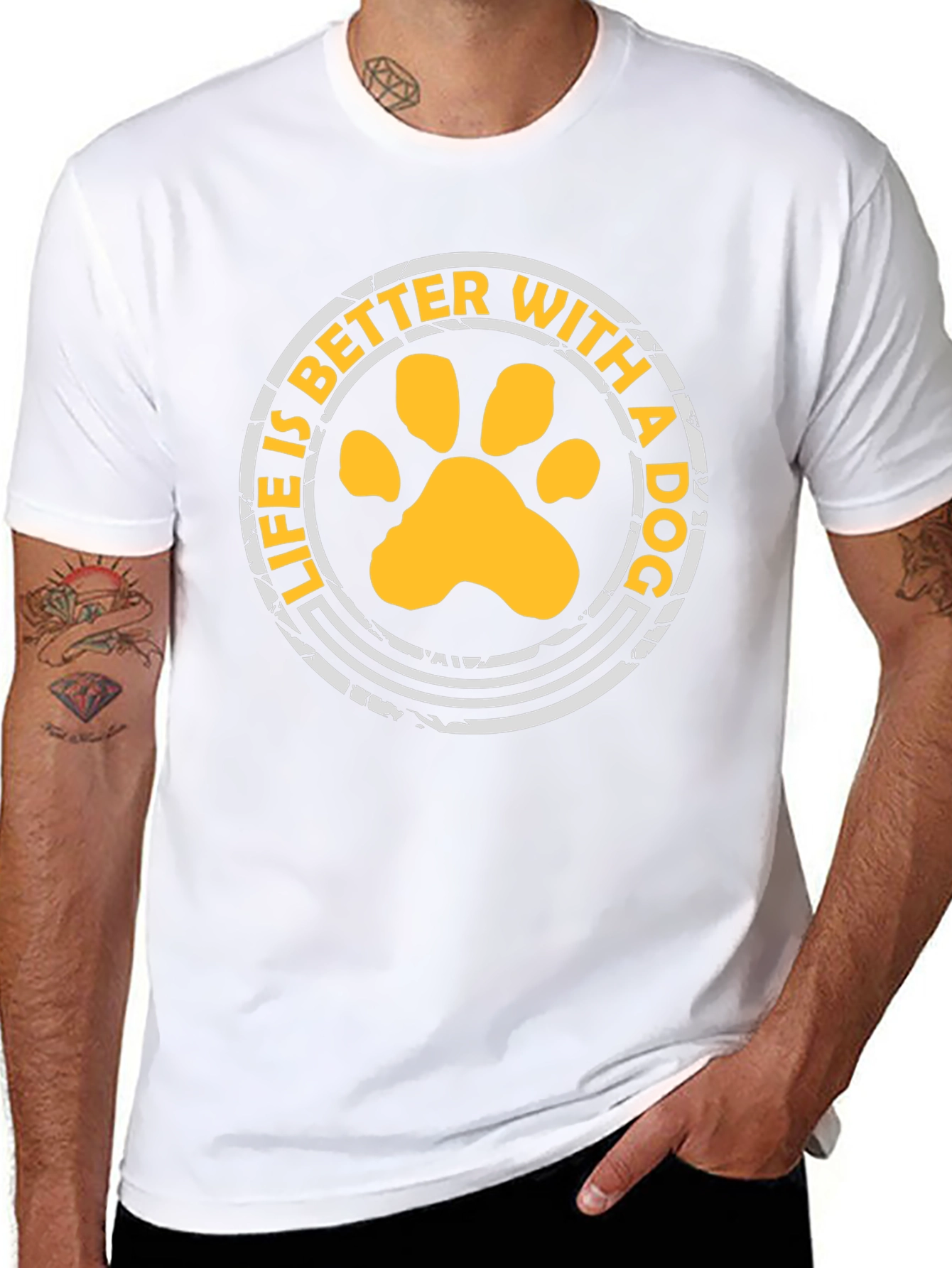 Black Life is Better With a Dog Graphic Tee view 8