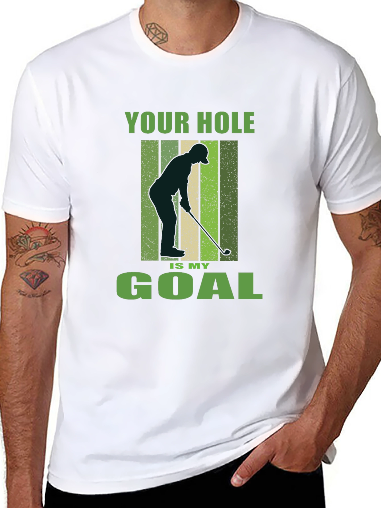 Black Your Hole is My Goal Golf T-Shirt view 8